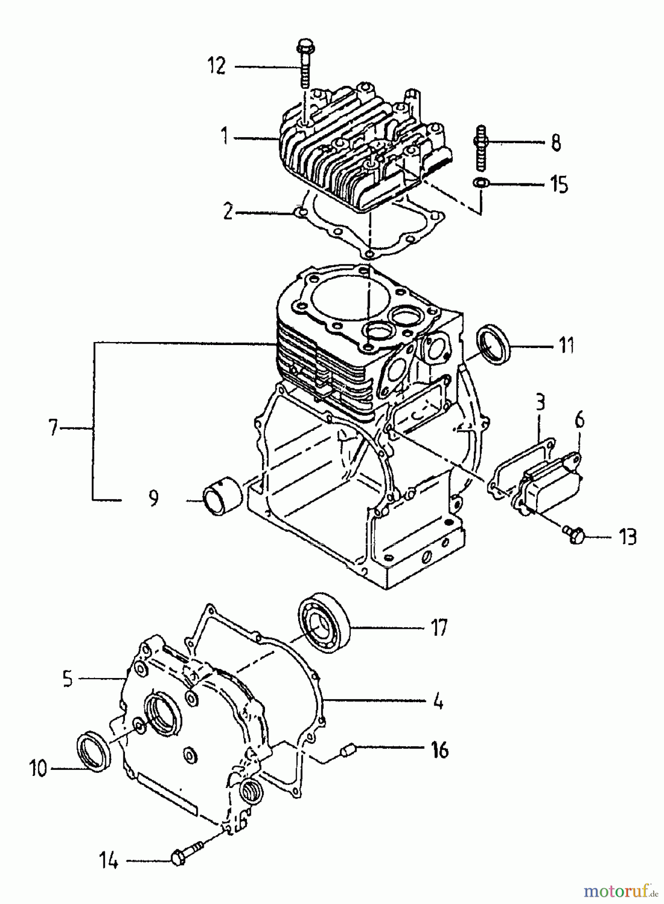  Gutbrod Cutter bar mower BM 107 07517.05  (1996) Crankcase, Cylinder