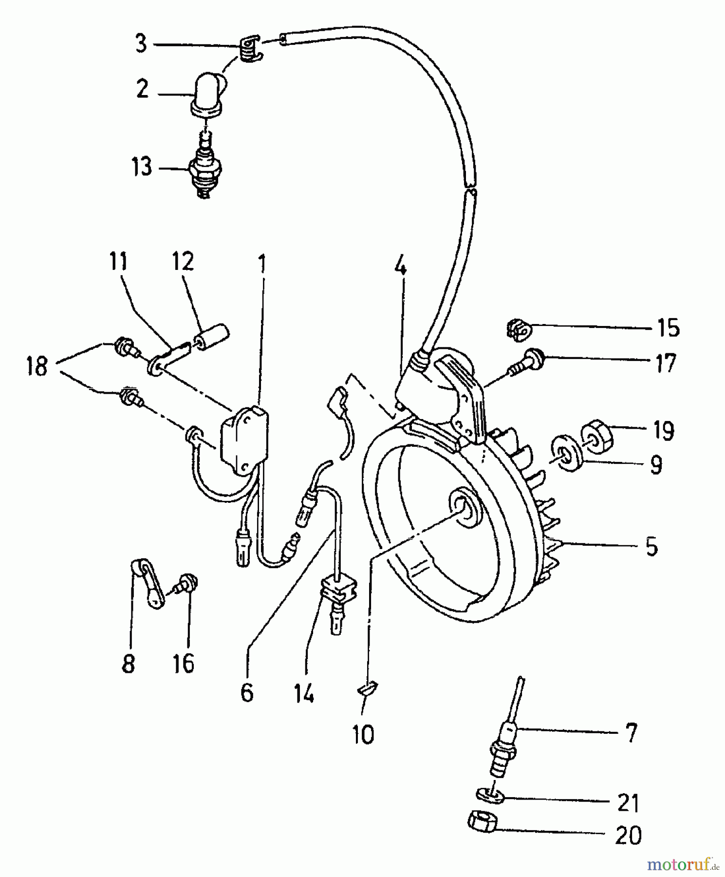  Gutbrod Cutter bar mower BM 91 07517.04  (1996) Flywheel, Ignition