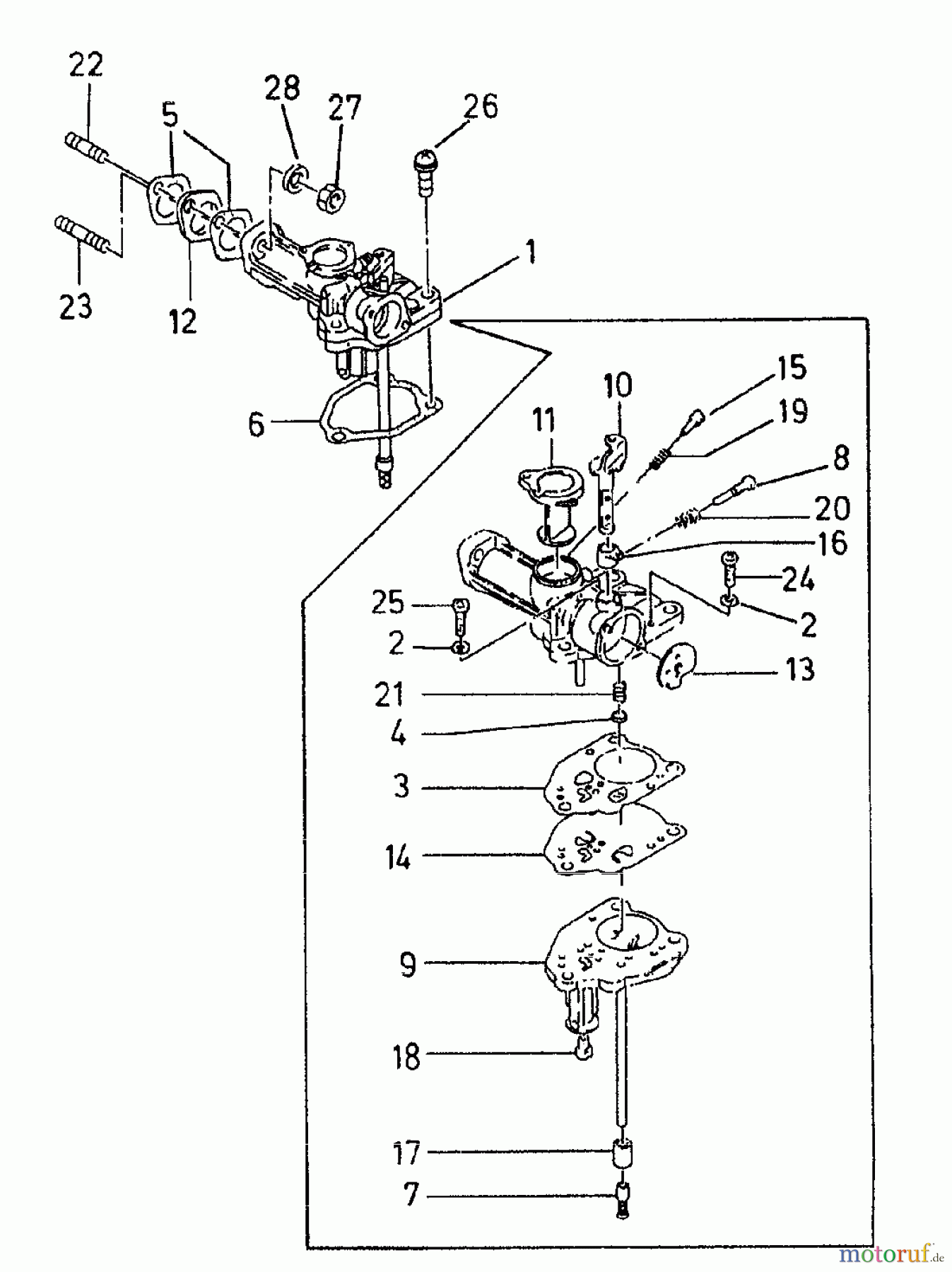  Gutbrod Cutter bar mower BM 91 07517.04  (1996) Carburetor