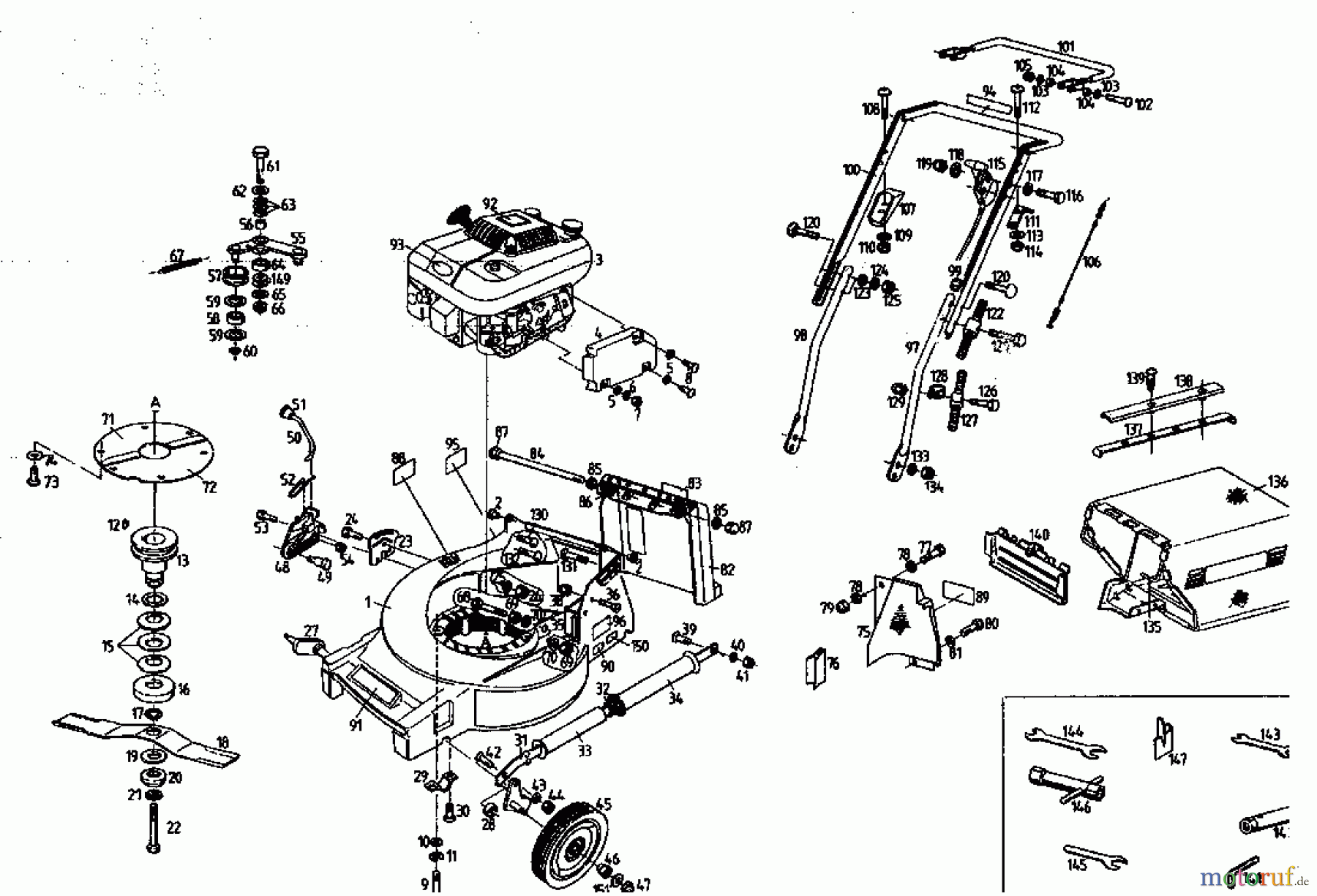  Gutbrod Petrol mower self propelled MH 534 PR 04017.03  (1996) Basic machine