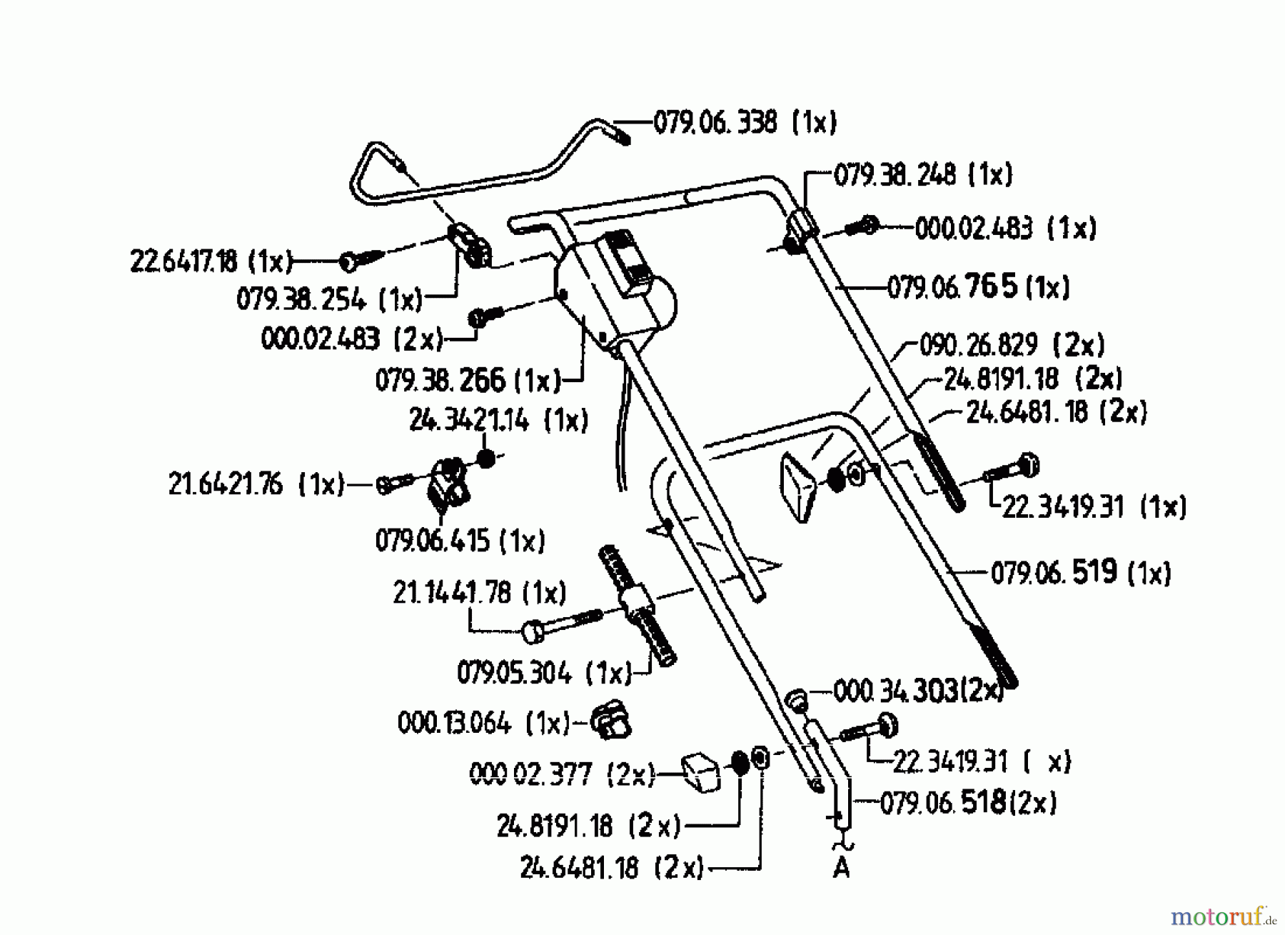  Golf Electric mower 232 HE 02823.09  (1996) Handle