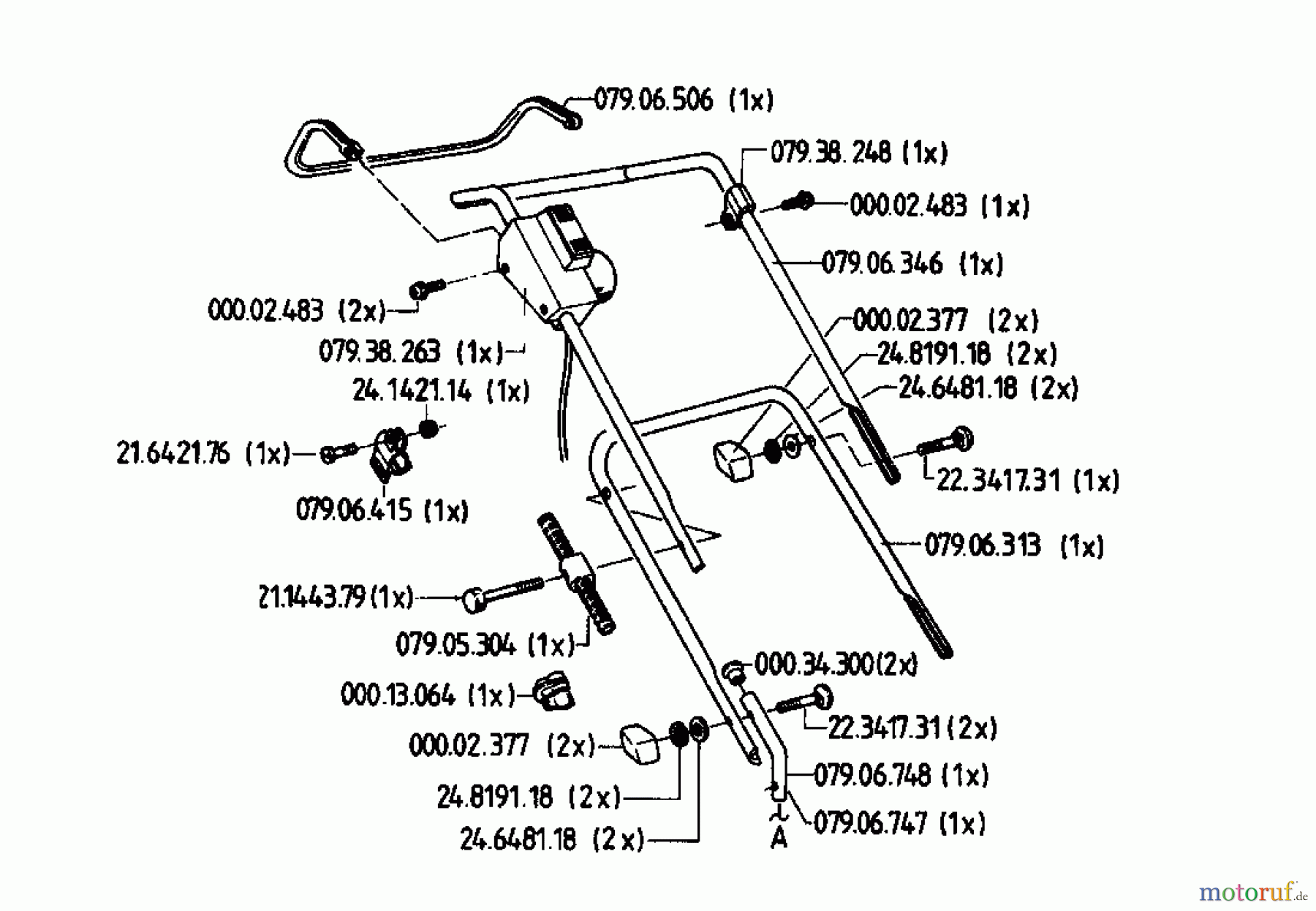  Golf Electric mower 240 HE 02822.09  (1996) Handle