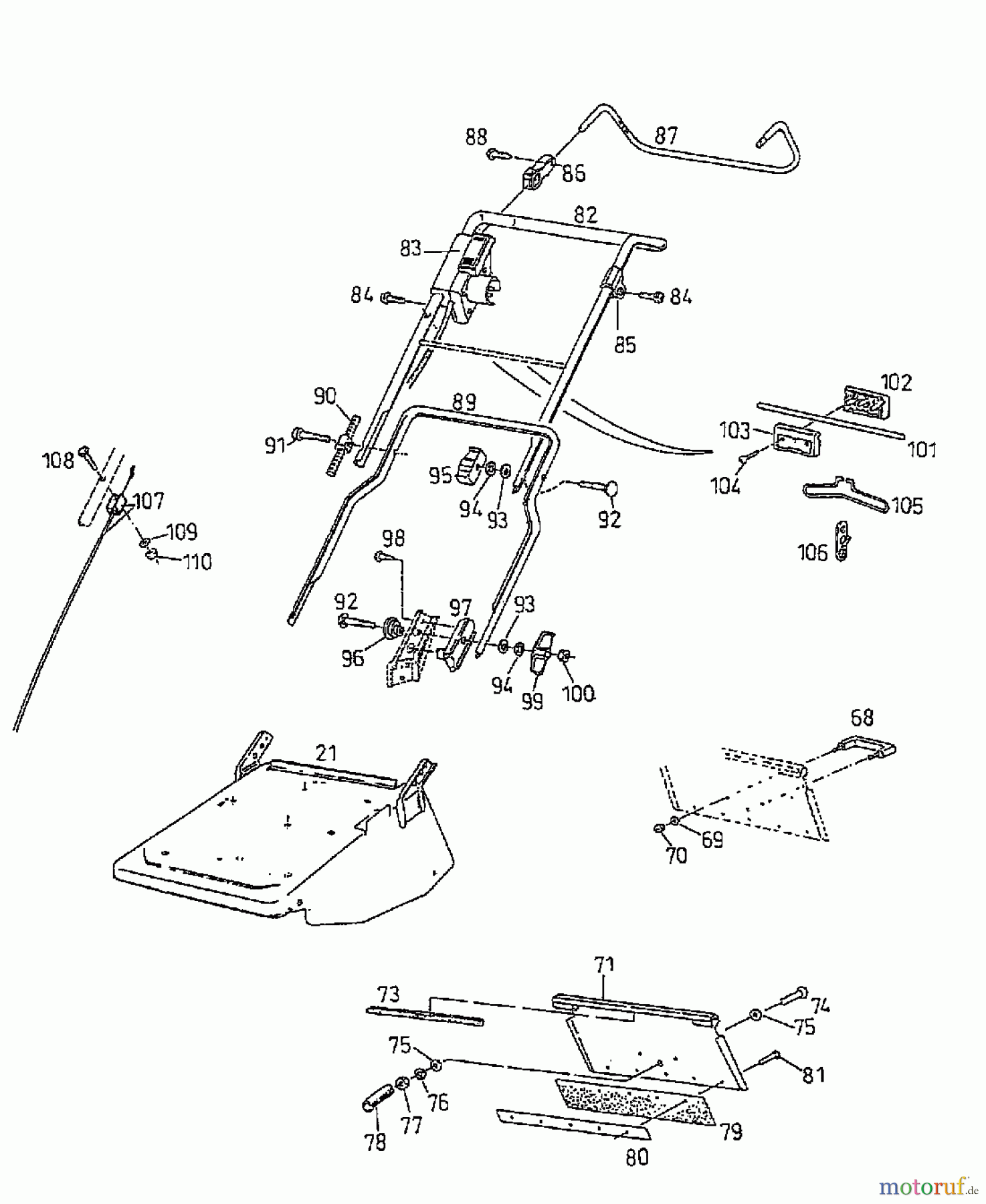  Gutbrod Electric verticutter VE 38 07519.03  (1997) Handle