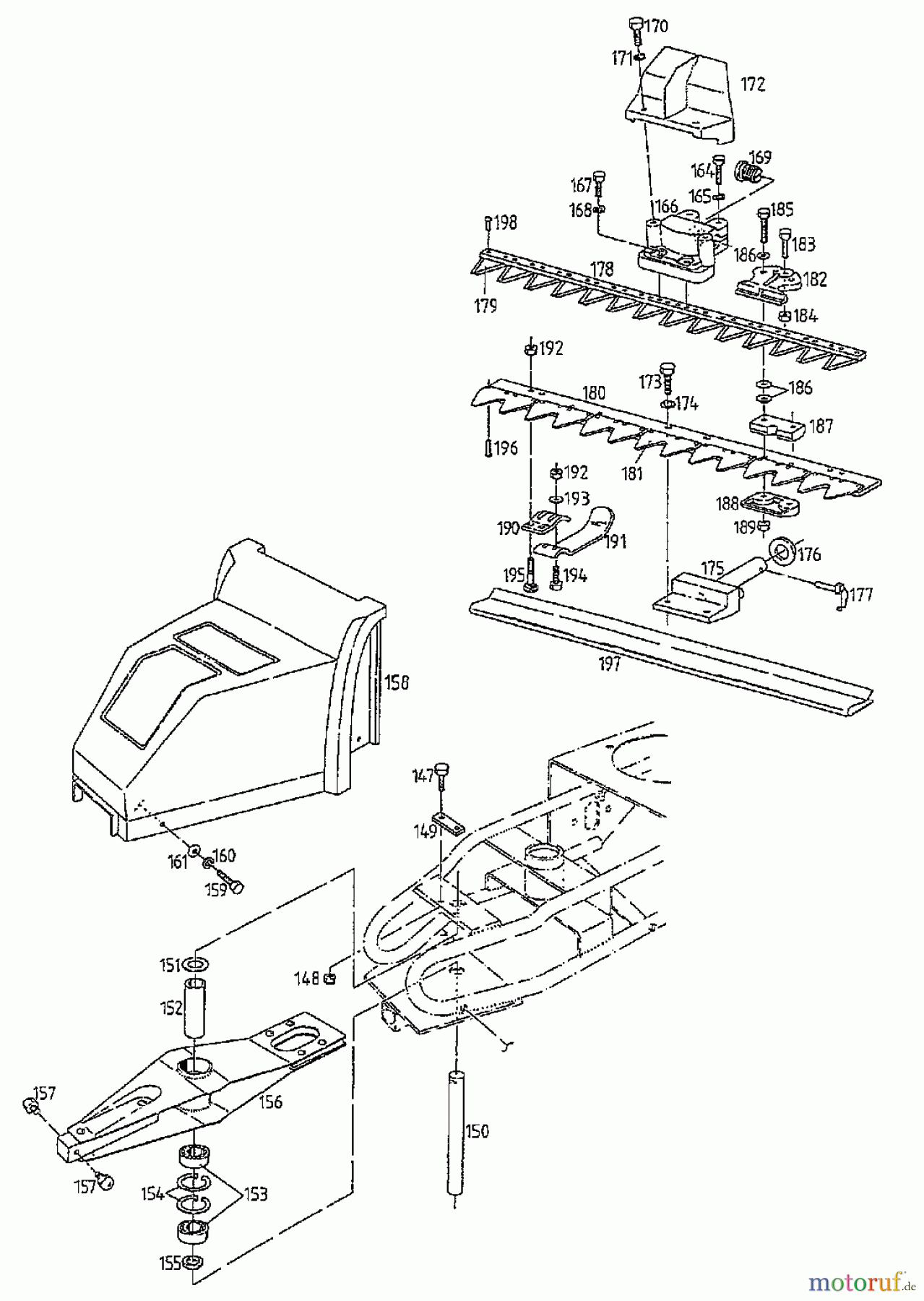  Gutbrod Cutter bar mower BM 710 07515.03  (1997) Cutting drive, Cutter bar