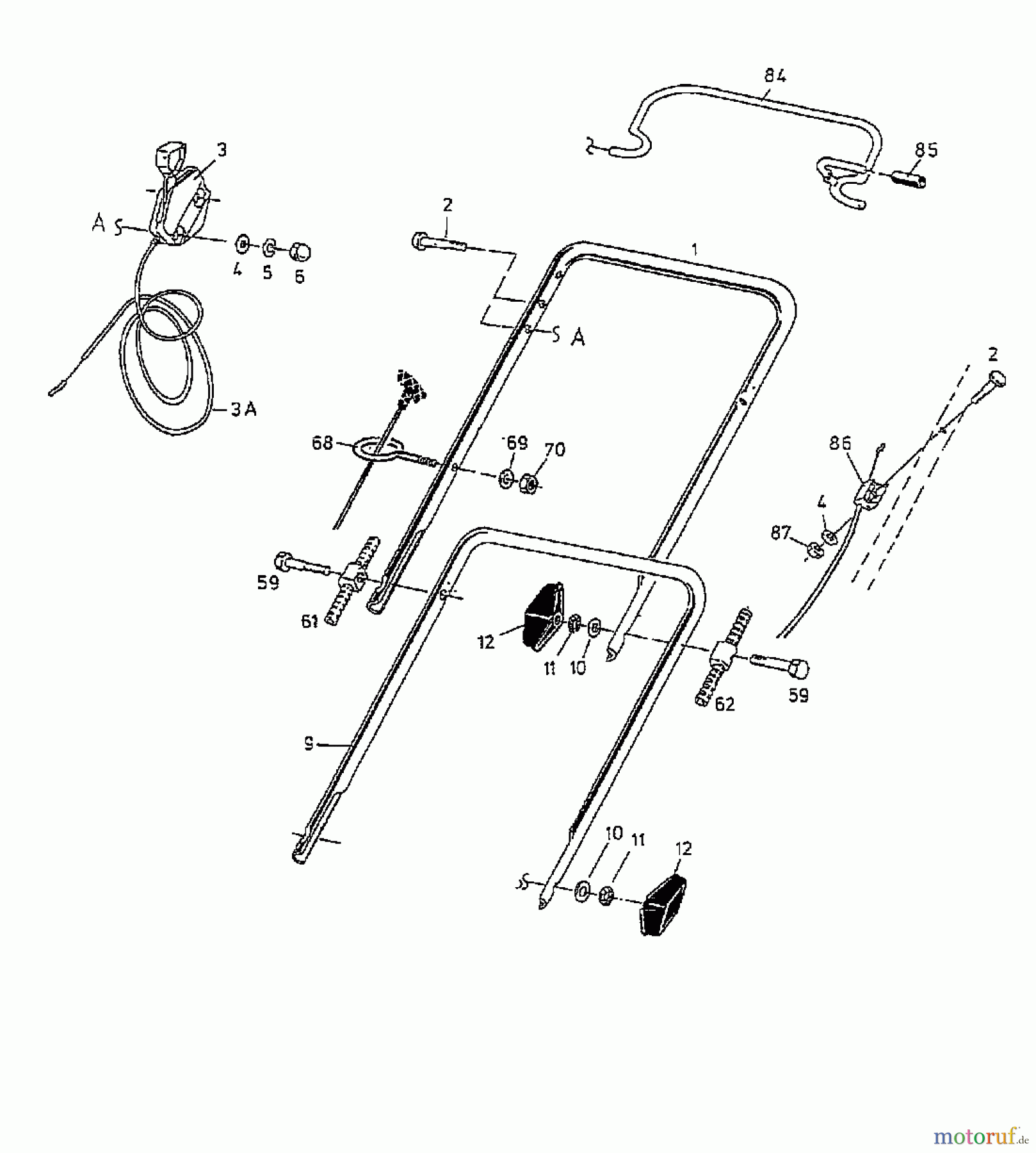  MTD Petrol mower GE 40 04028.08  (1997) Handle