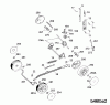 Wolf-Garten B 46 TBA 4606080 Series A (2003) Spareparts Gearbox, Wheels, Cutting hight adjustment