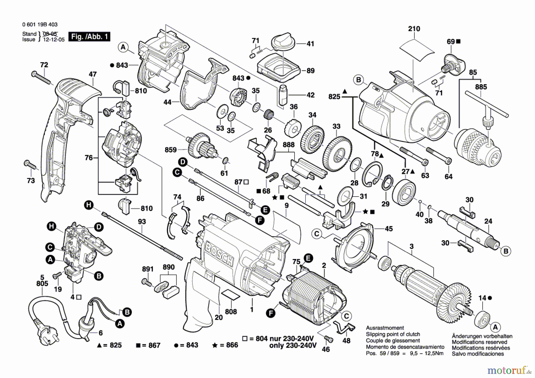  Bosch Werkzeug Schlagbohrmaschine GSB 20-2 RE Seite 1