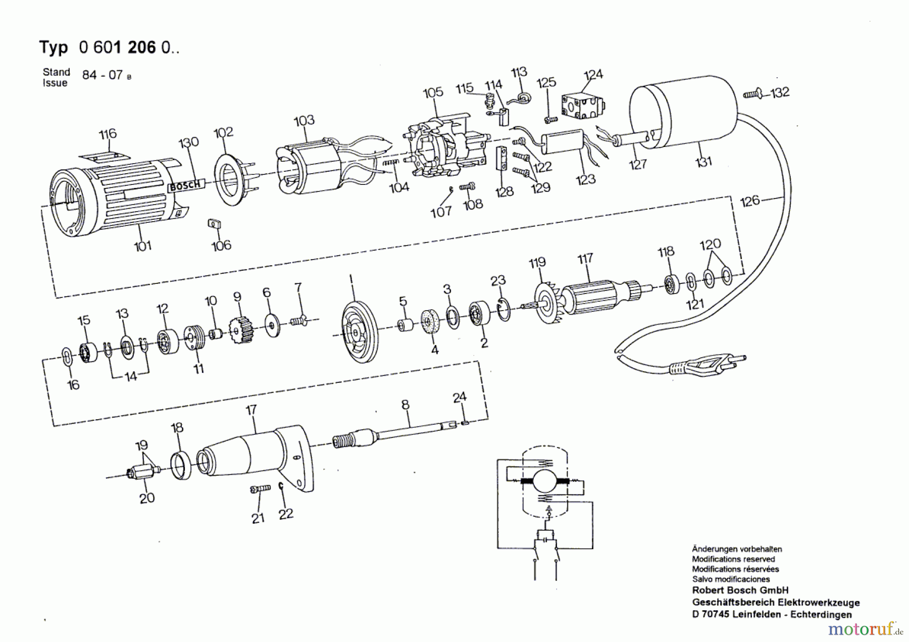  Bosch Werkzeug Geradschleifer ---- Seite 1