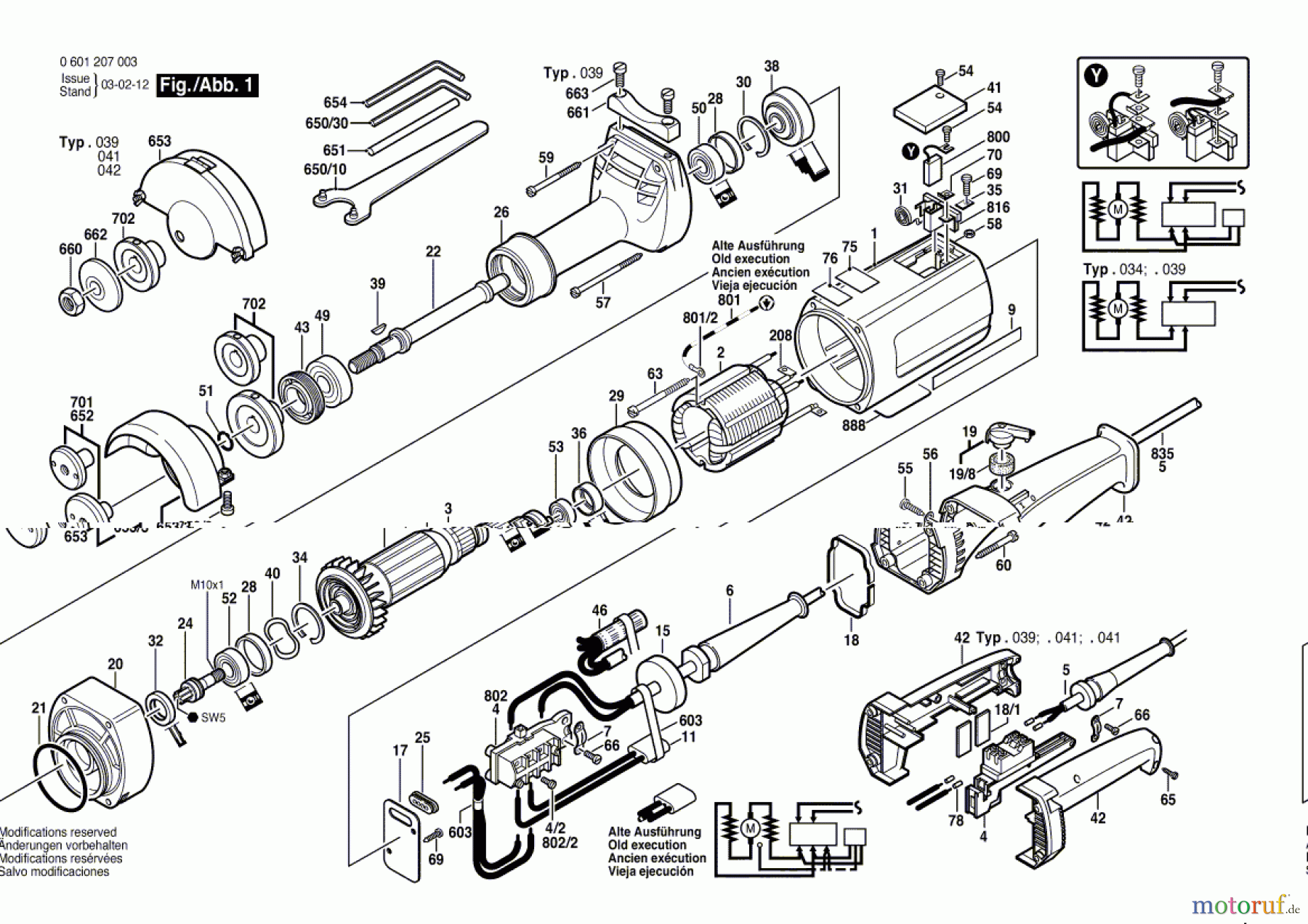  Bosch Werkzeug Geradschleifer ---- Seite 1