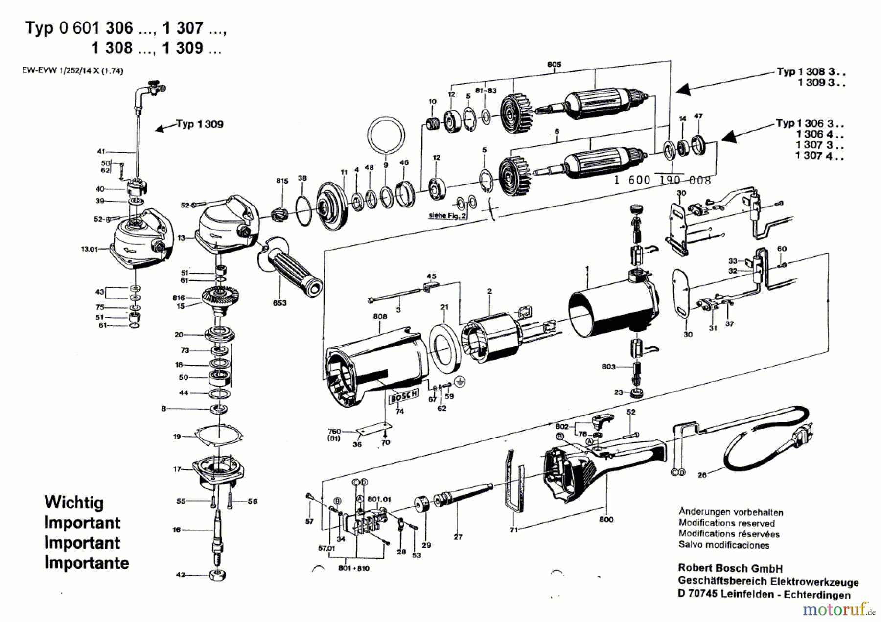  Bosch Werkzeug Winkelschleifer ---- Seite 1