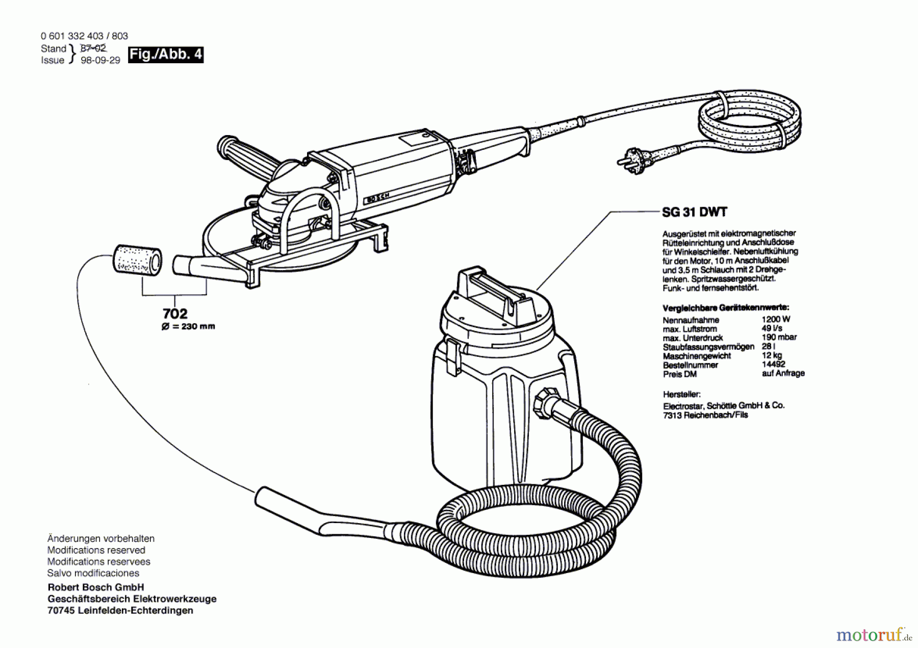  Bosch Werkzeug Winkelschleifer ---- Seite 4