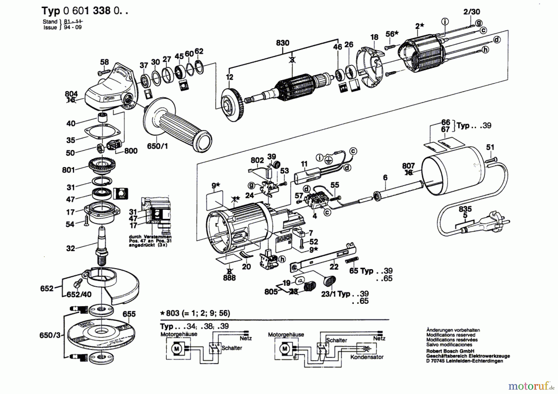  Bosch Werkzeug Winkelschleifer ---- Seite 1