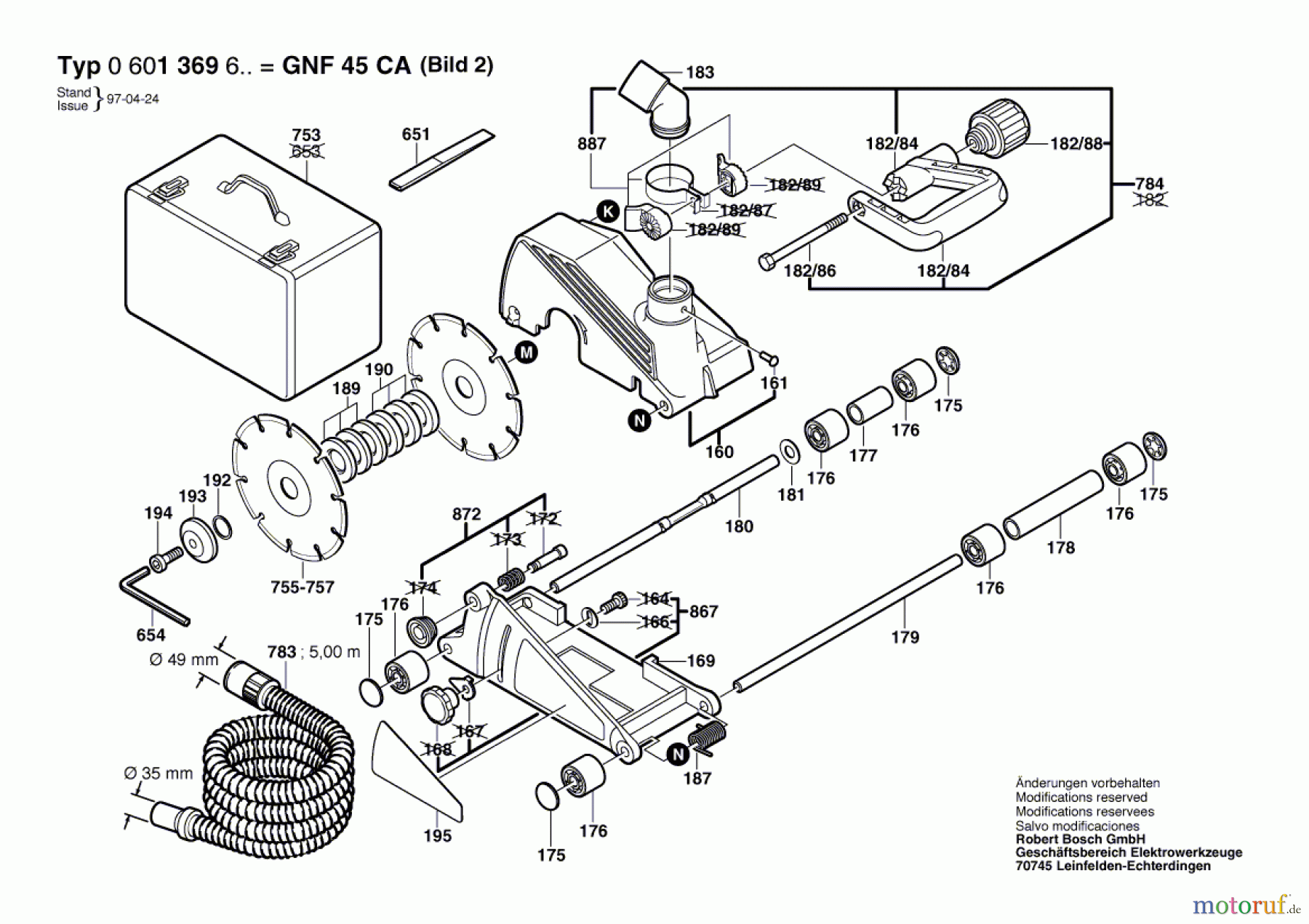  Bosch Werkzeug Mauernutfräse GNF 45 CA Seite 2