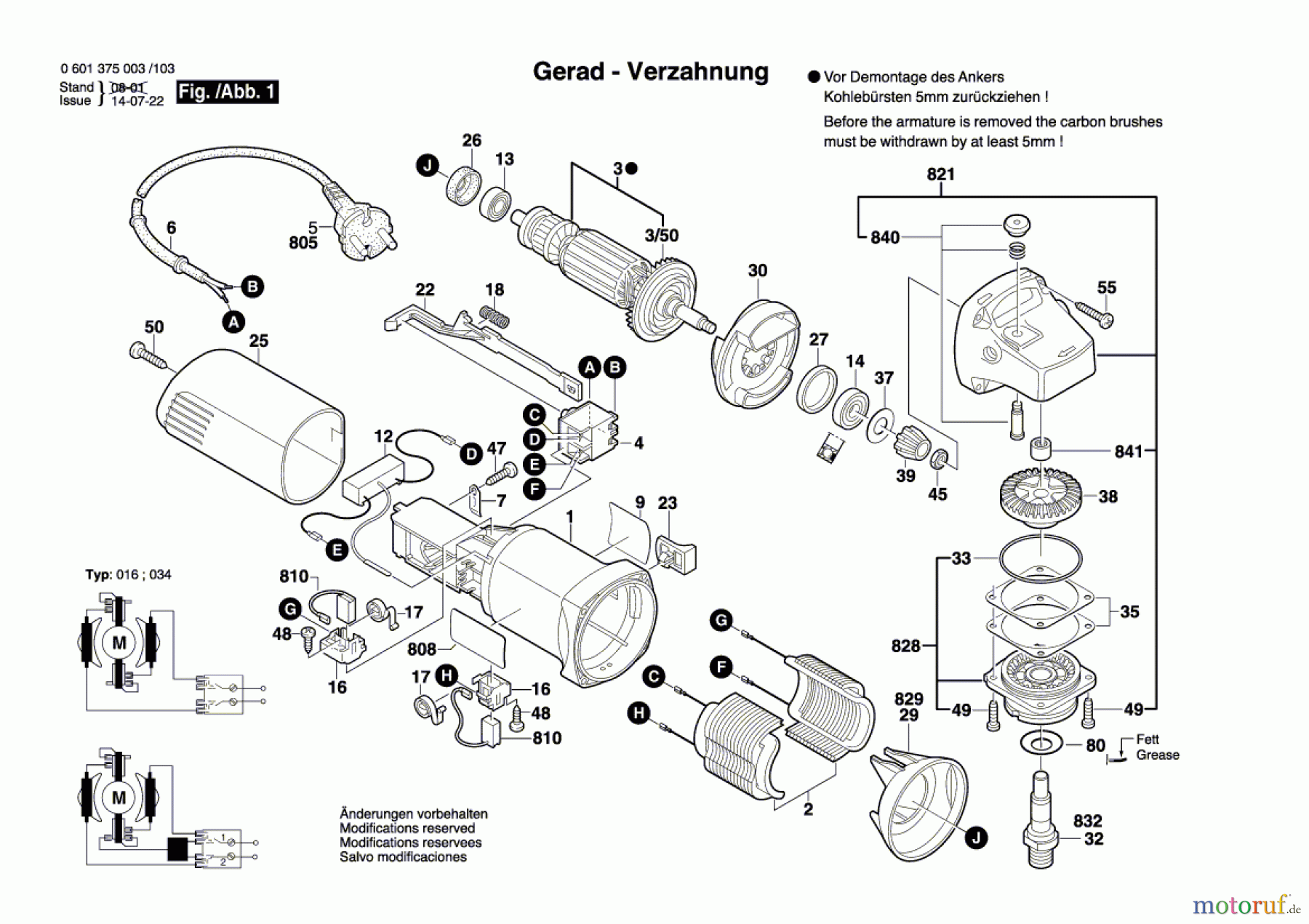  Bosch Werkzeug Winkelschleifer EHS 6-115 Seite 1