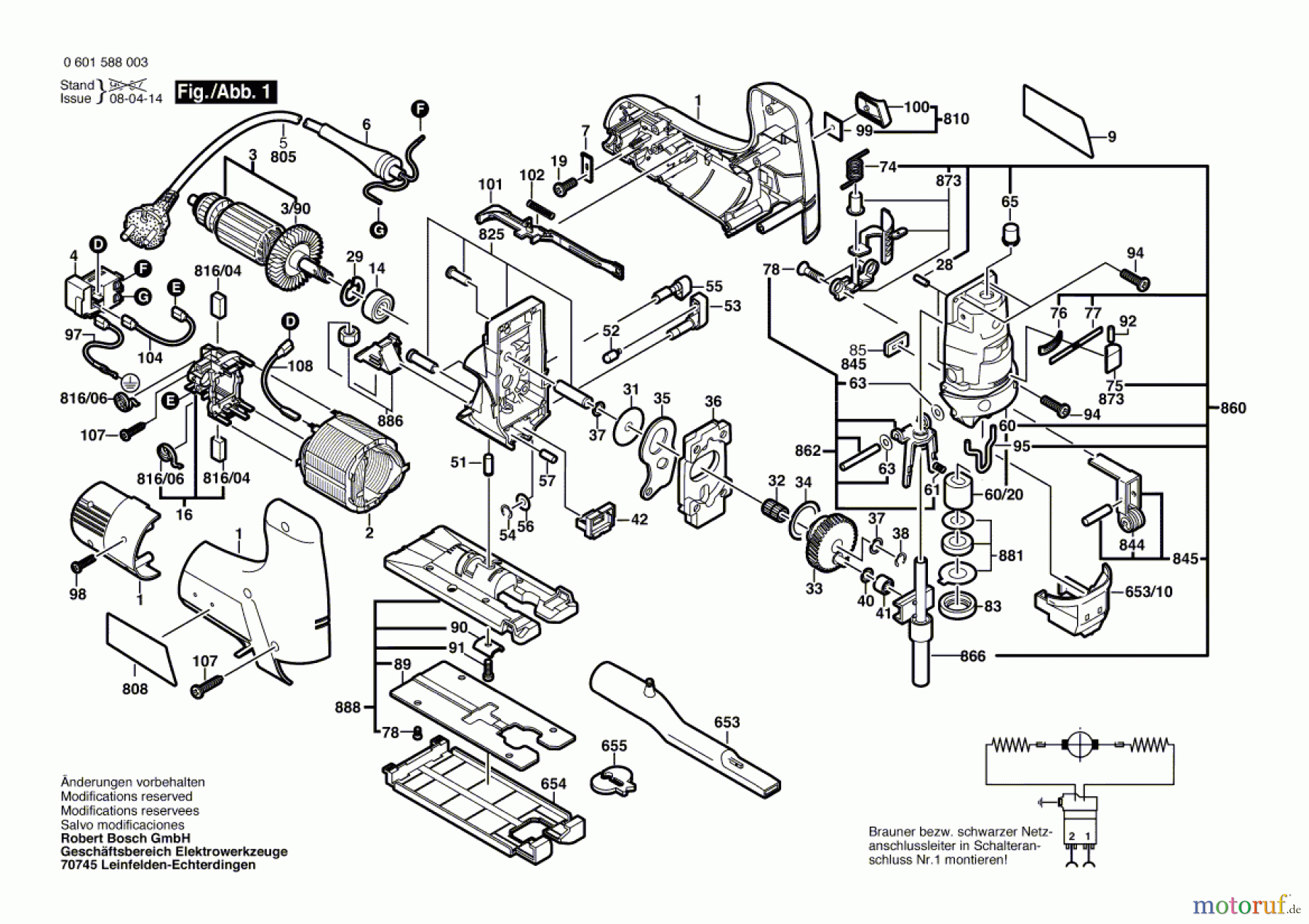  Bosch Werkzeug Stichsäge GST 100 Seite 1