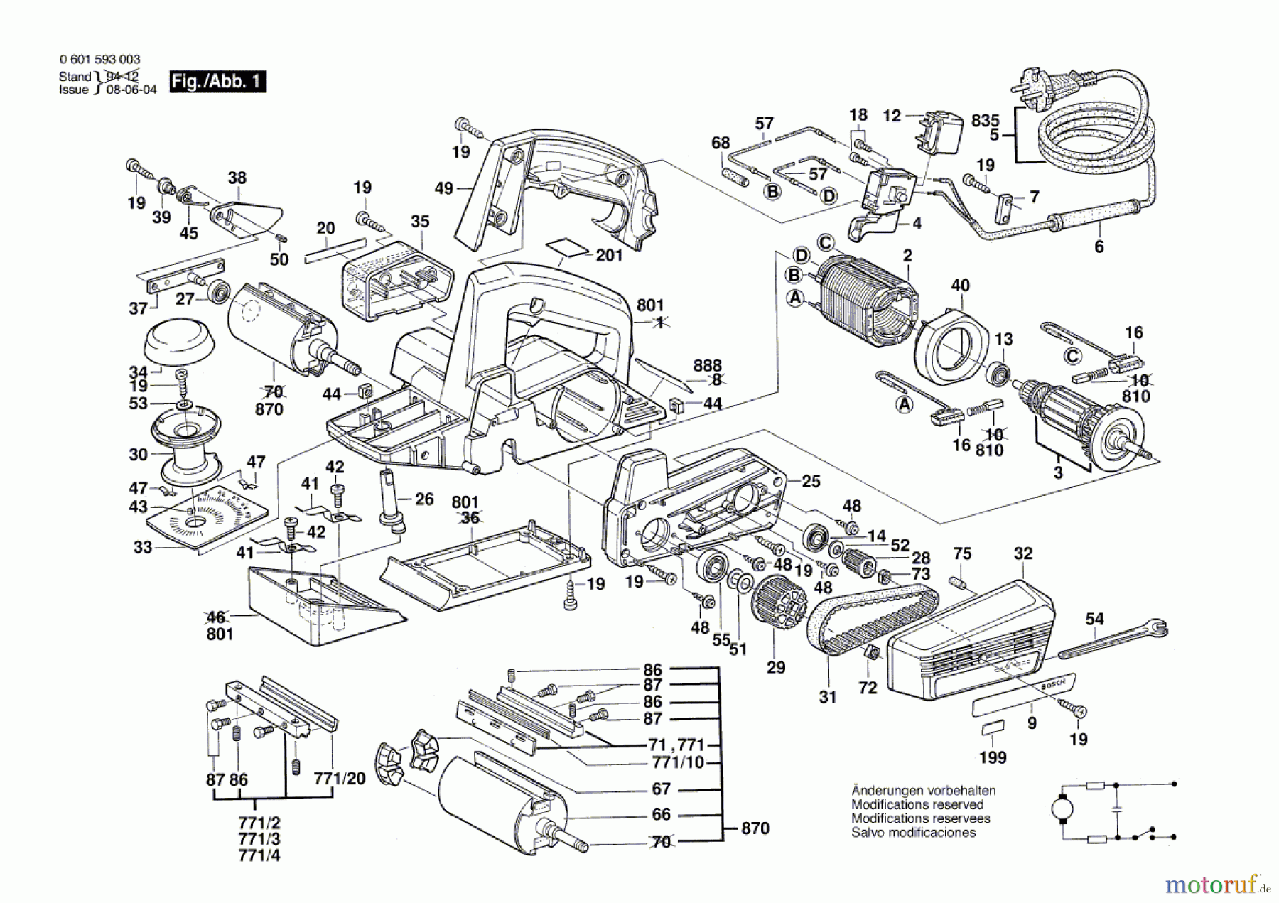  Bosch Werkzeug Gw-Handhobel GHO 31-82 Seite 1