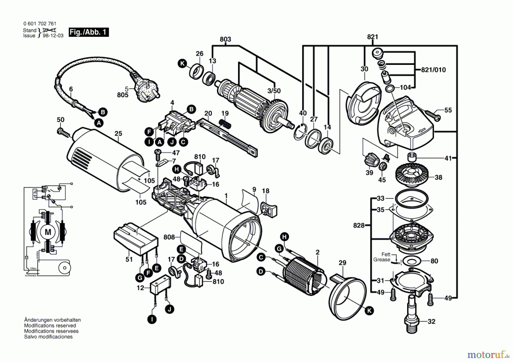  Bosch Werkzeug Winkelschleifer BWS 10-125 C Seite 1