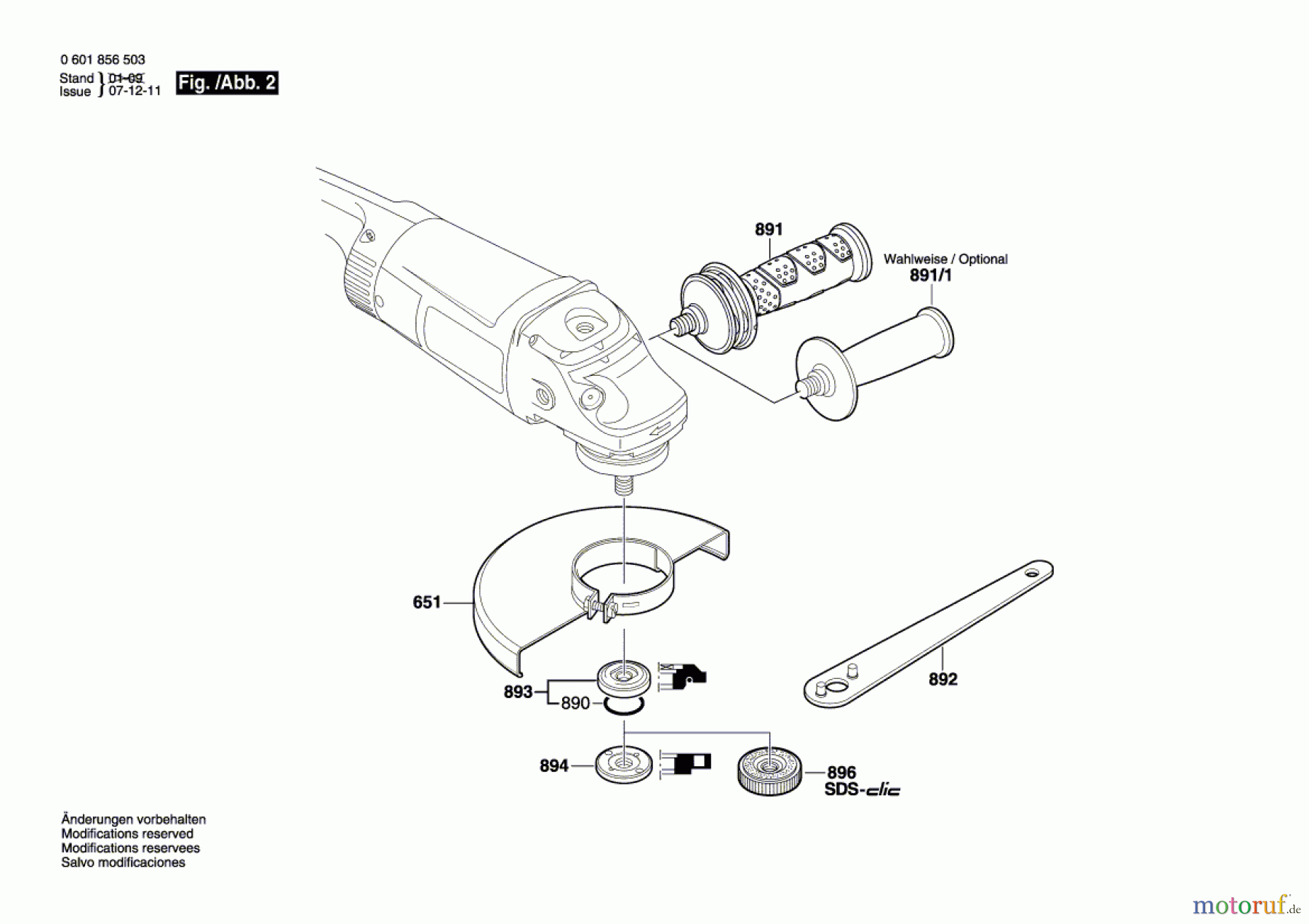  Bosch Werkzeug Winkelschleifer GWS 26-230 JH Seite 2