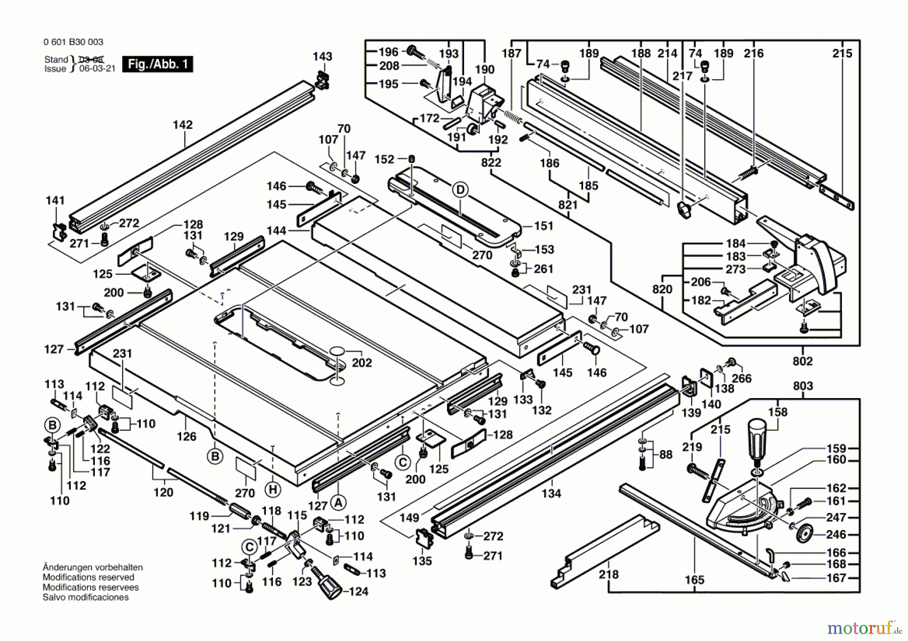  Bosch Werkzeug Tischkreissäge GTS 10 Seite 1