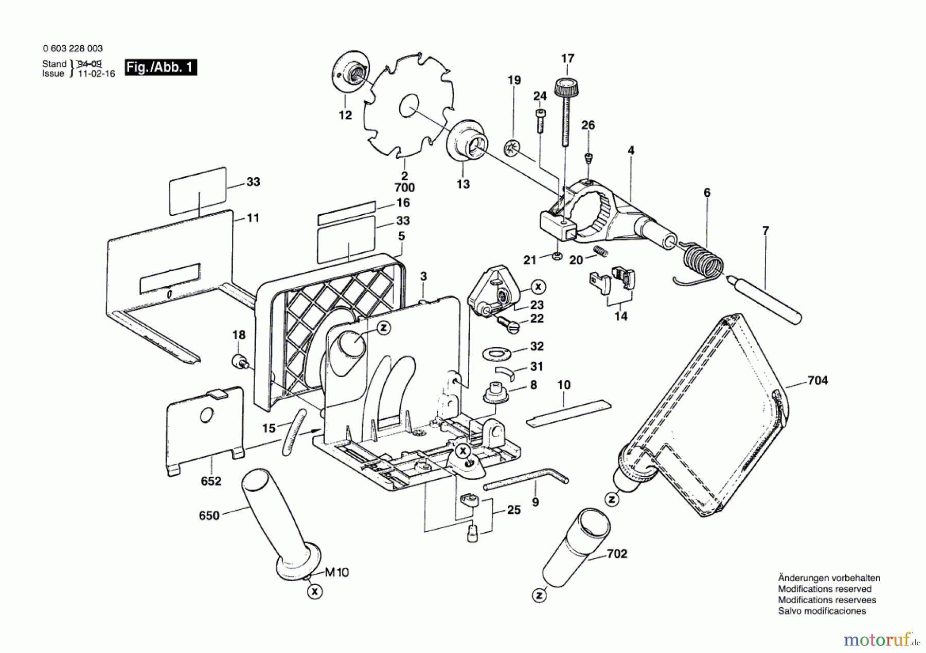  Bosch Werkzeug Schattenfugenfräse PSF 22 Seite 1