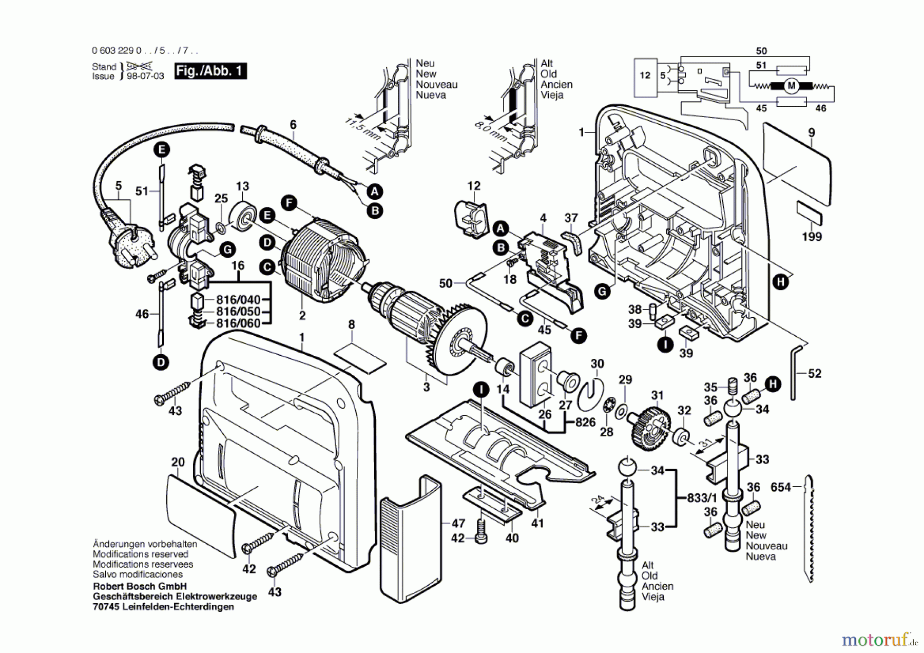  Bosch Werkzeug Stichsäge PST 50 A Seite 1