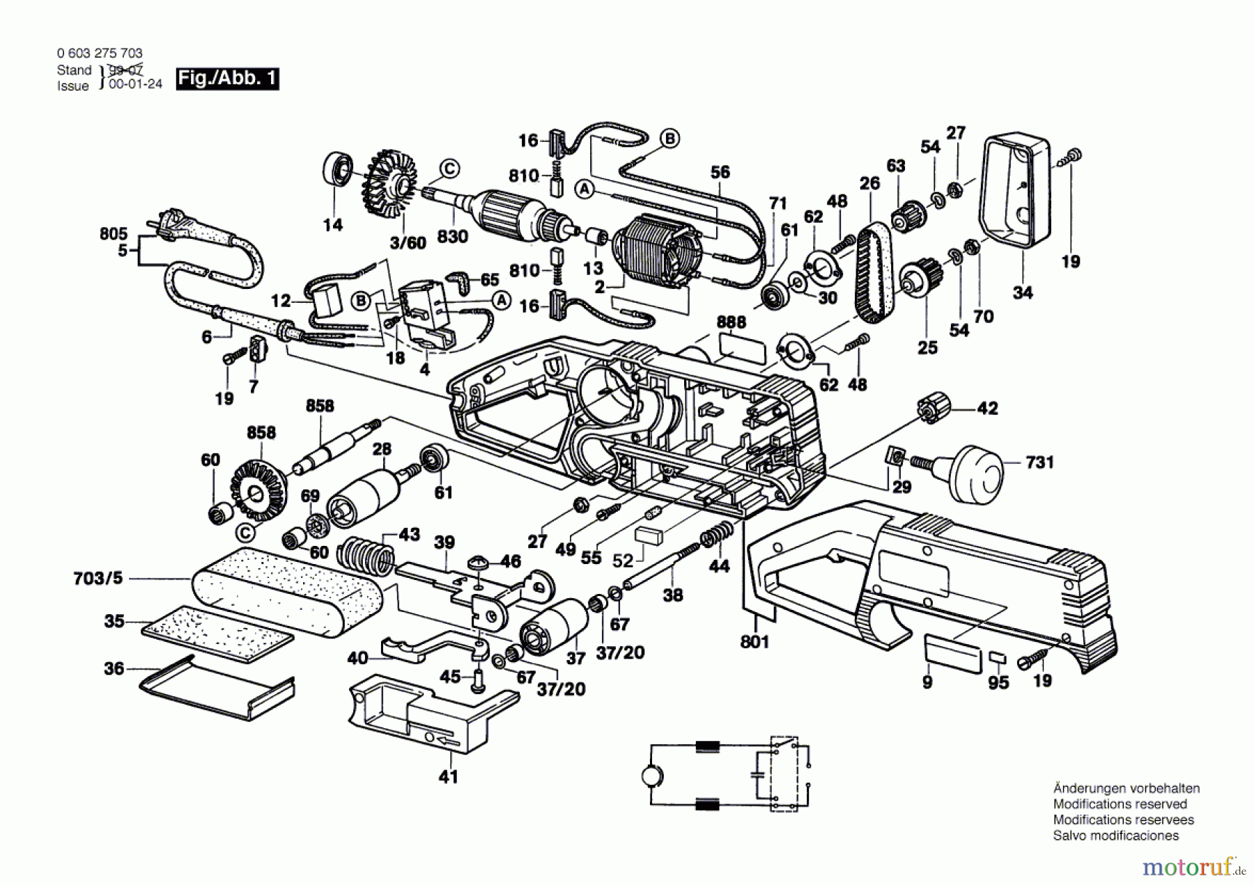  Bosch Werkzeug Bandschleifer PBS 60 E Seite 1