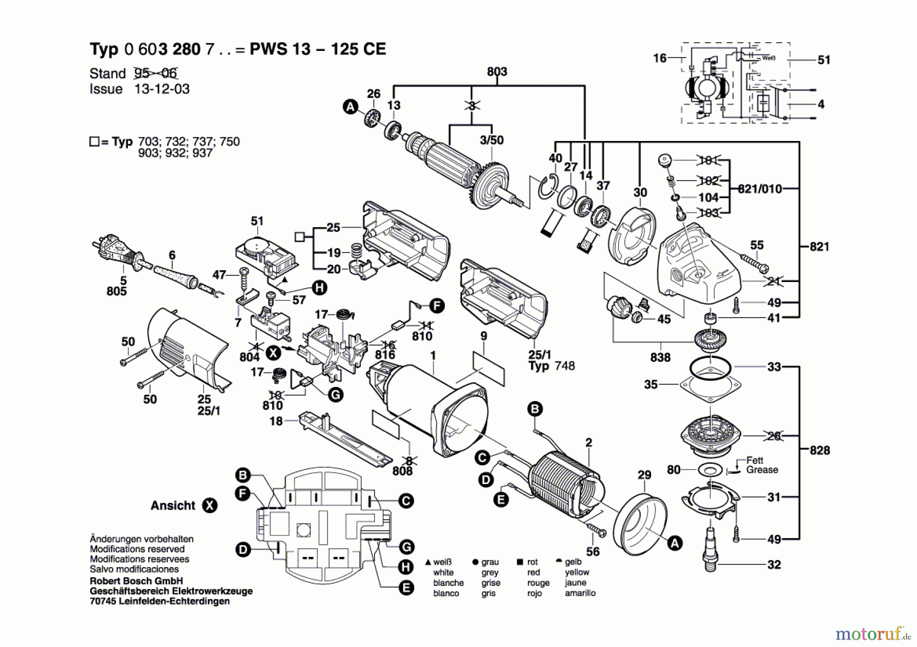  Bosch Werkzeug Winkelschleifer PWS 13-125 CE Seite 1