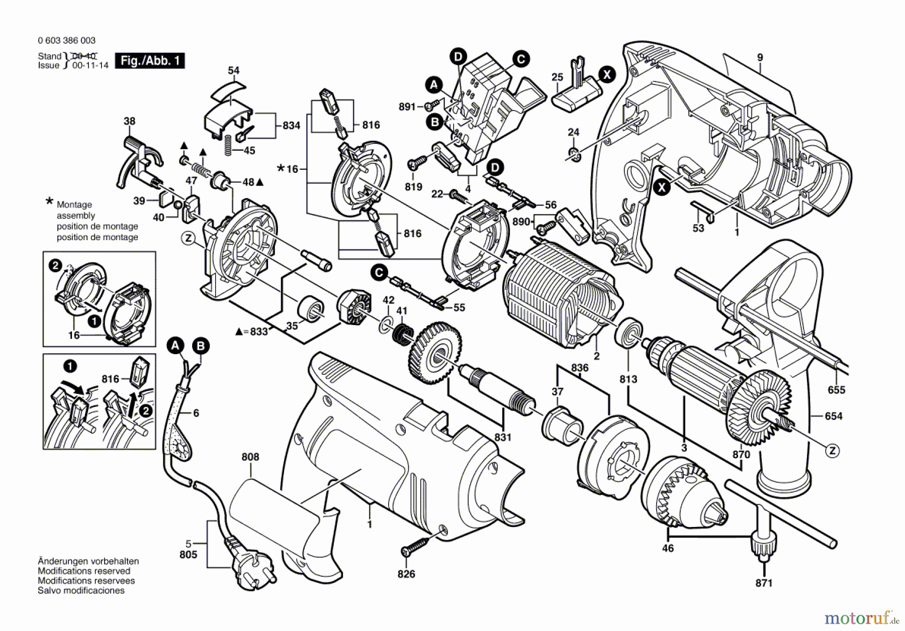  Bosch Werkzeug Schlagbohrmaschine PSB 650-2 Seite 1