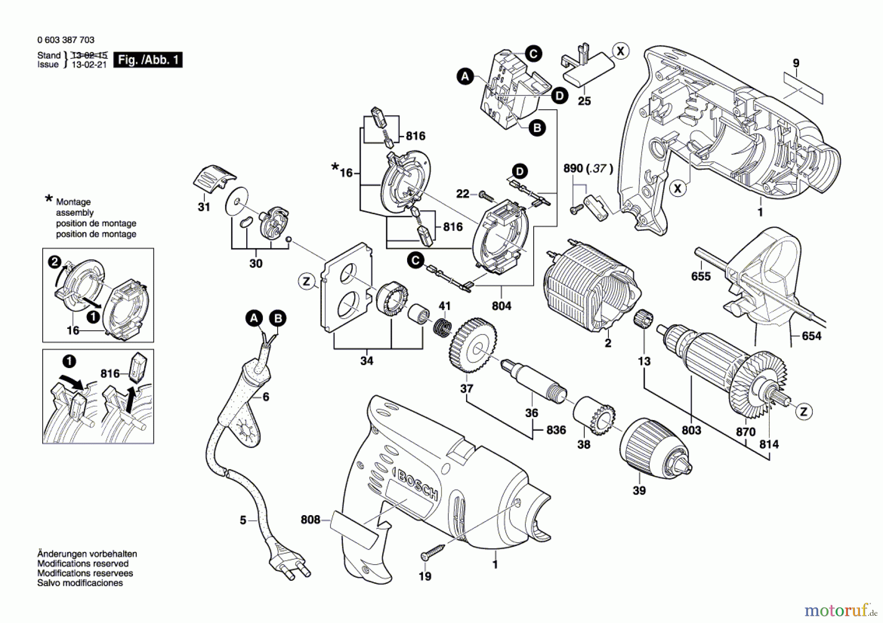  Bosch Werkzeug Schlagbohrmaschine PSB 500 RE Seite 1