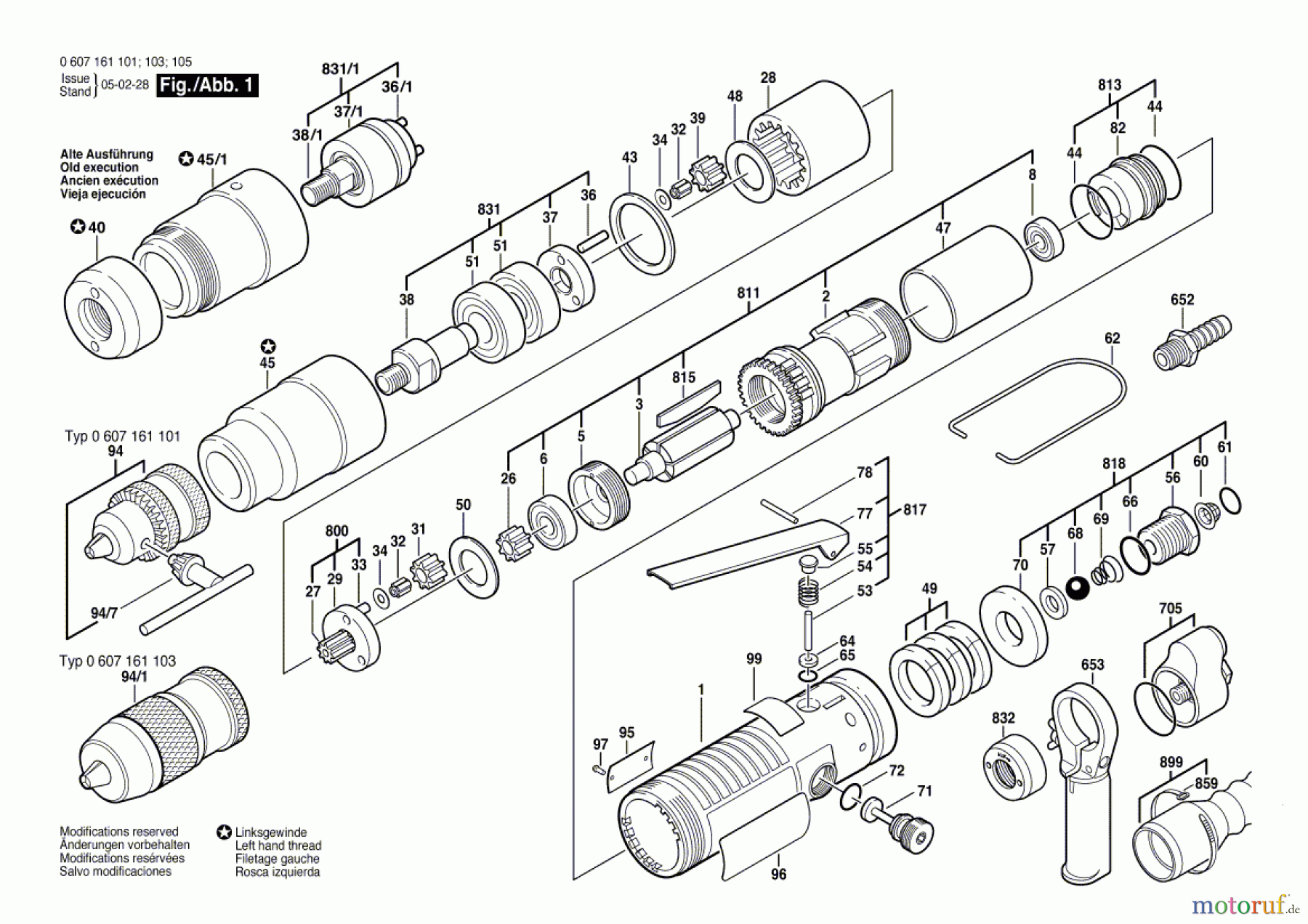  Bosch Werkzeug Pw-Bohrmaschine-Ind 400 WATT-SERIE Seite 1