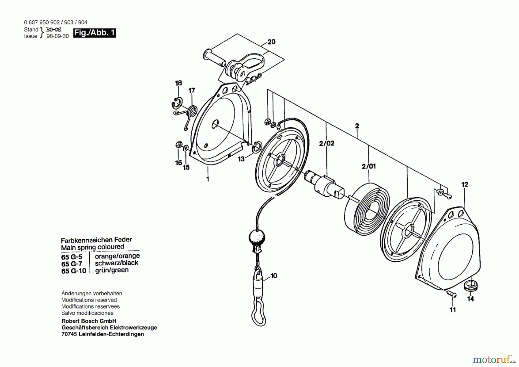  Bosch Werkzeug Federzug ---- Seite 1