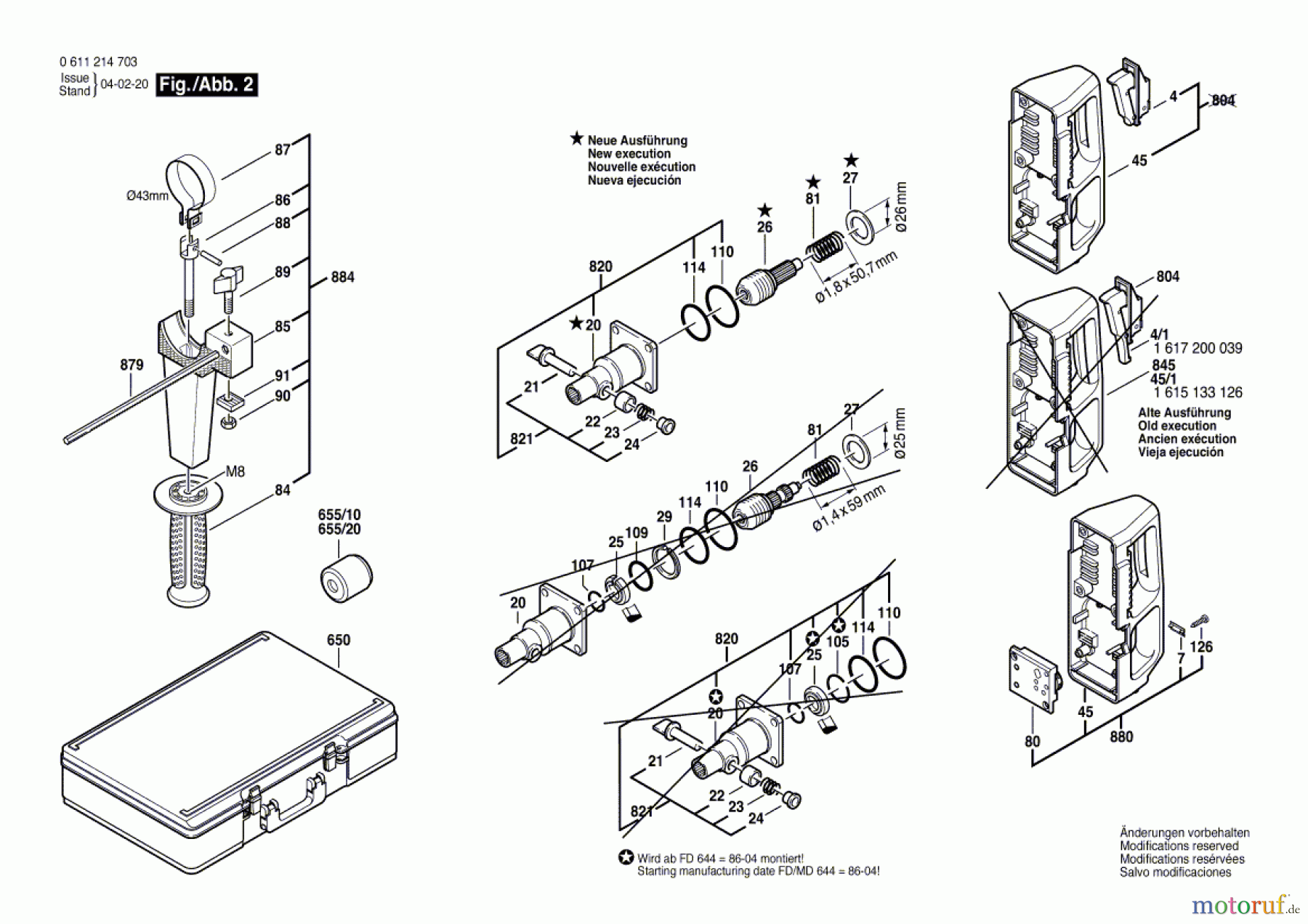  Bosch Werkzeug Bohrhammer GBH 7/45 DE Seite 2