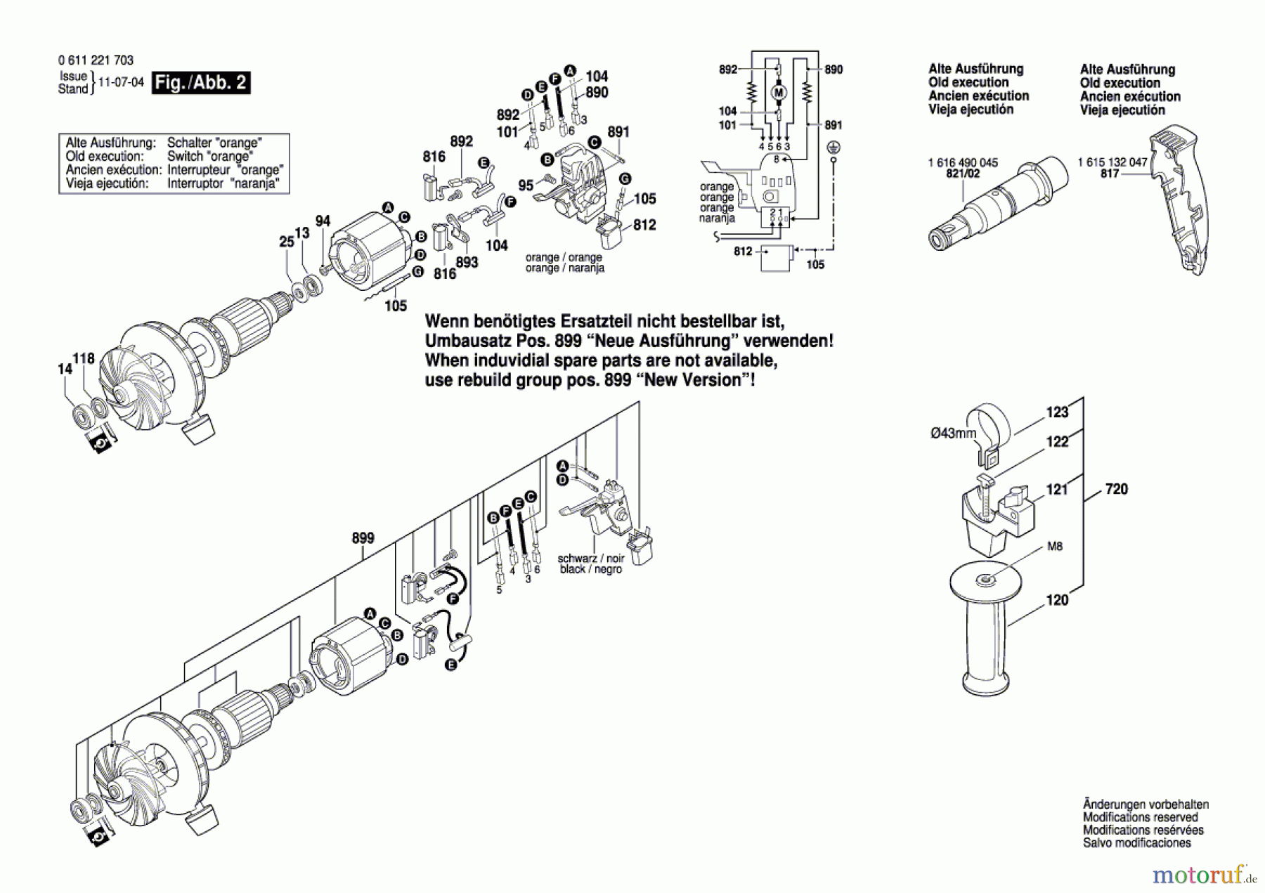  Bosch Werkzeug Bohrhammer GAH 500 DSR Seite 2