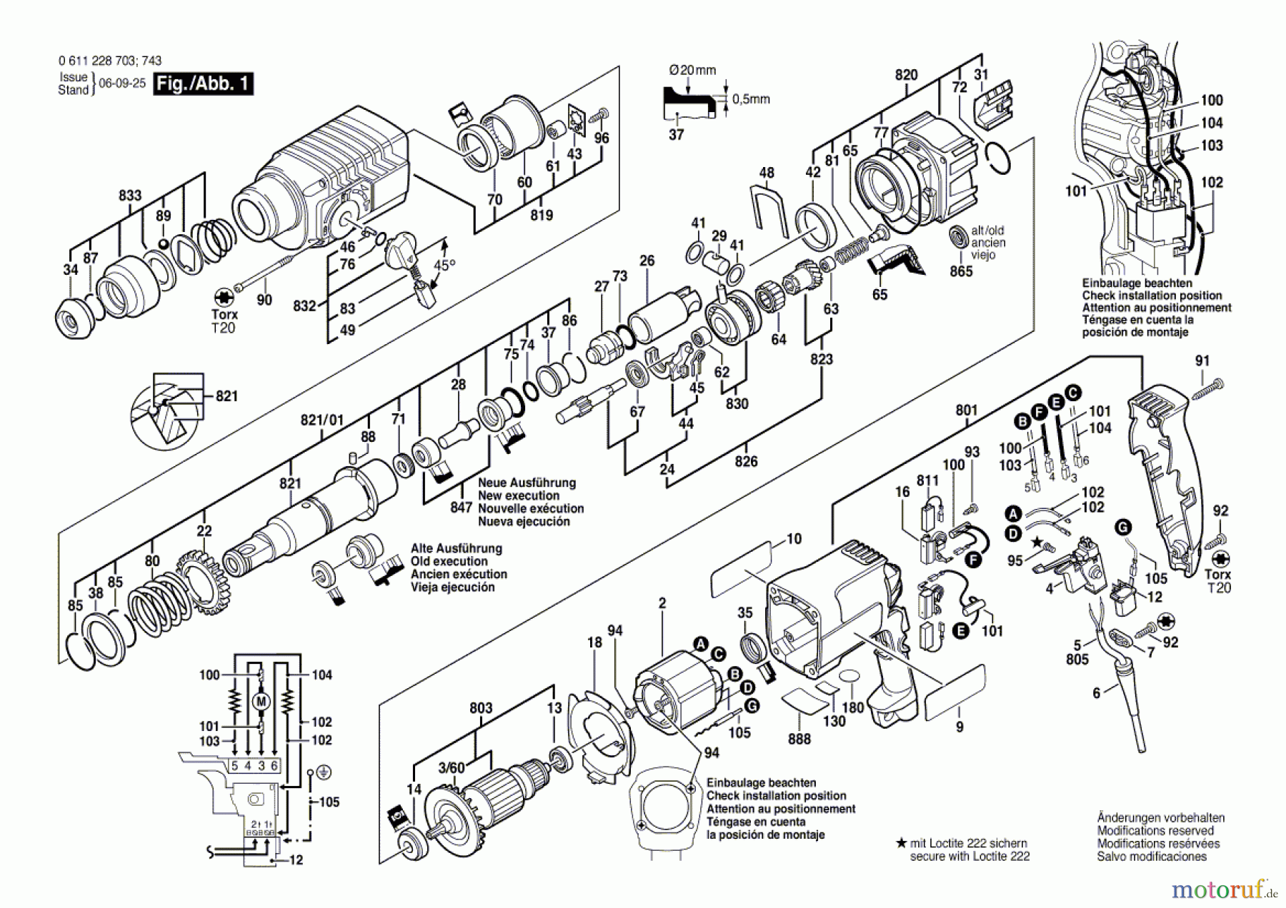  Bosch Werkzeug Bohrhammer GBH 2-24 DSR Seite 1