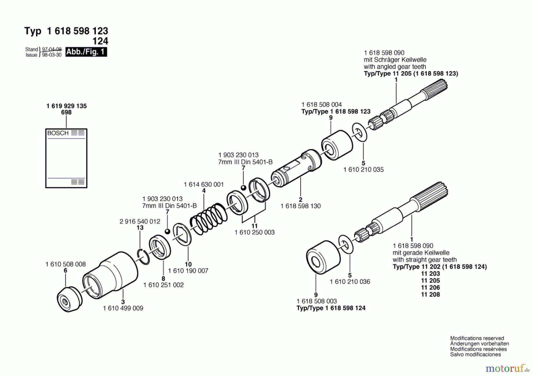  Bosch Werkzeug Bohrhalter ---- Seite 1