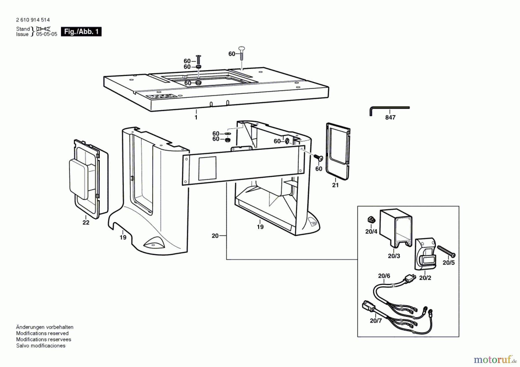  Bosch Werkzeug Frästisch RA1180 Seite 1