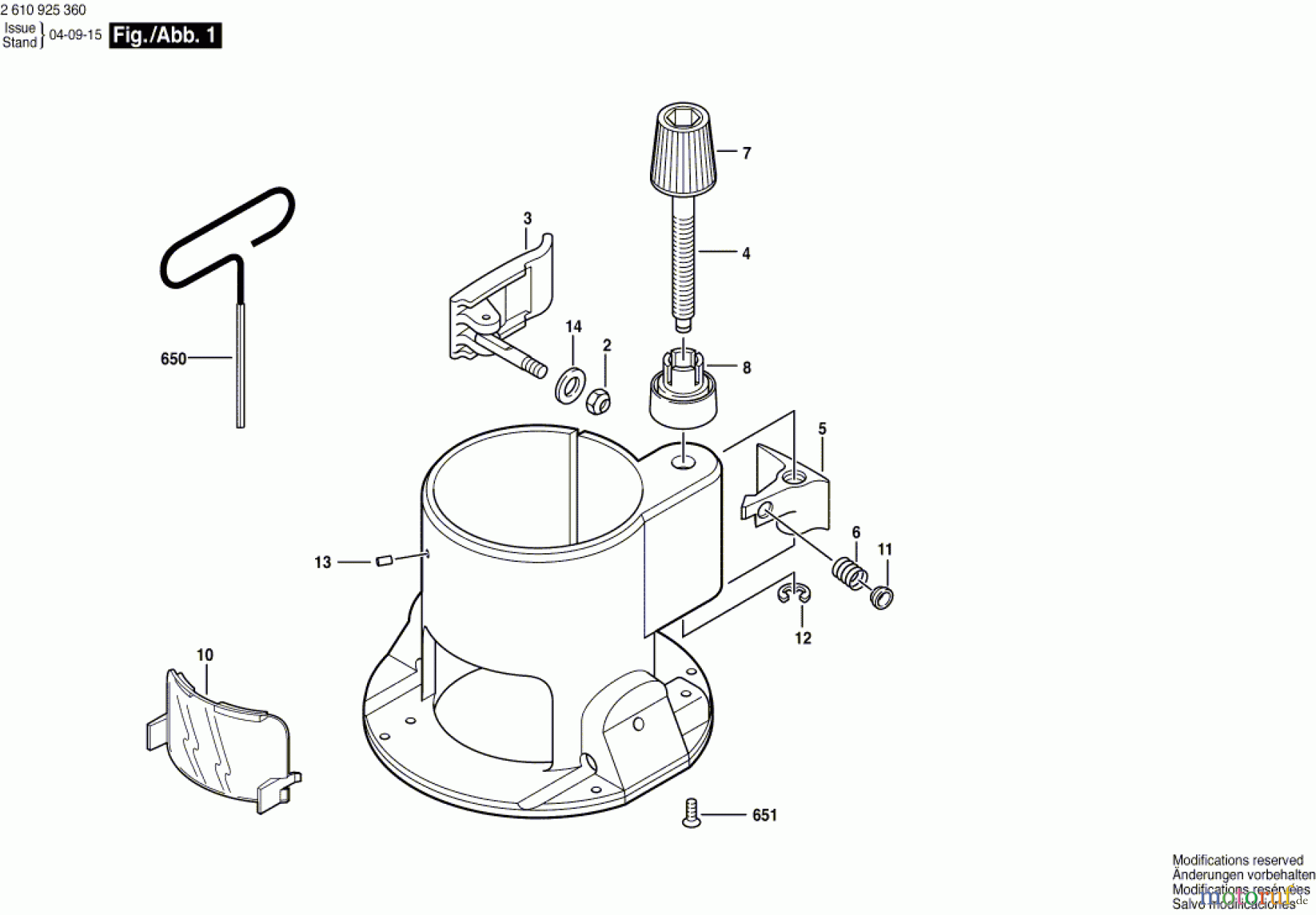  Bosch Werkzeug Frästisch RA 1165 Seite 1