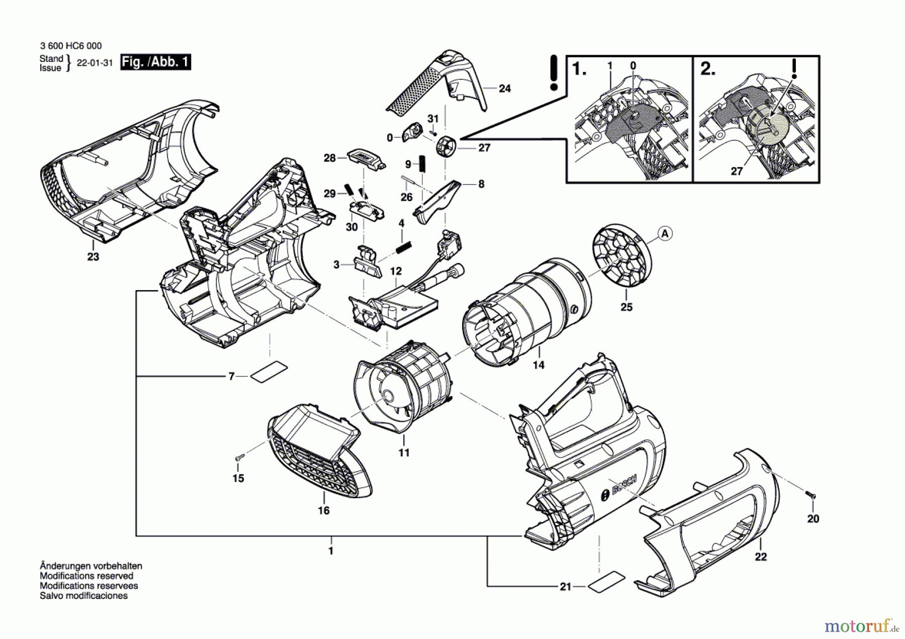  Bosch Gartengeräte Gartensaug-/blasgerät AdvancedLeafBlower 36V-750 Seite 1