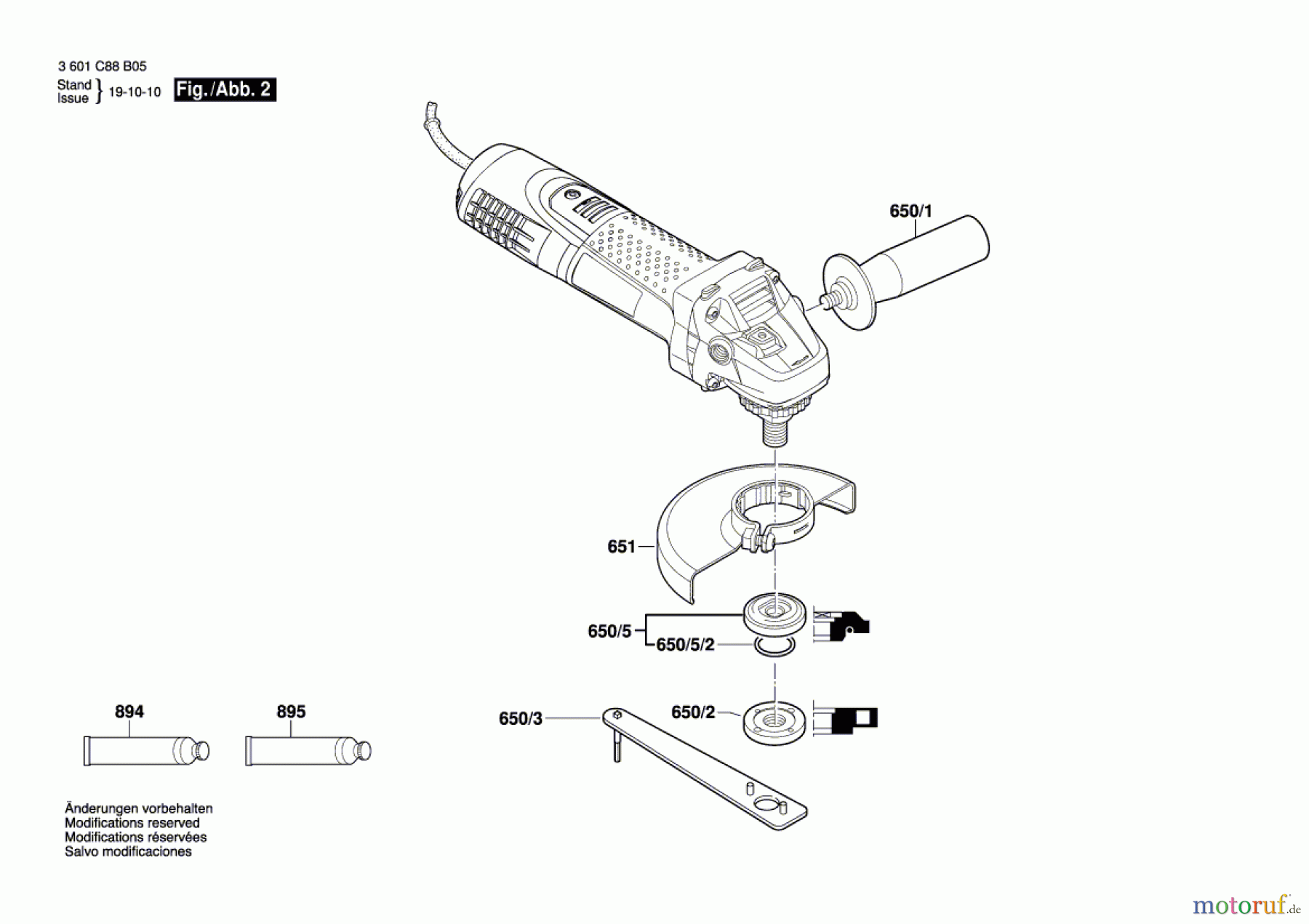  Bosch Werkzeug Winkelschleifer BAG-125-2 Seite 2