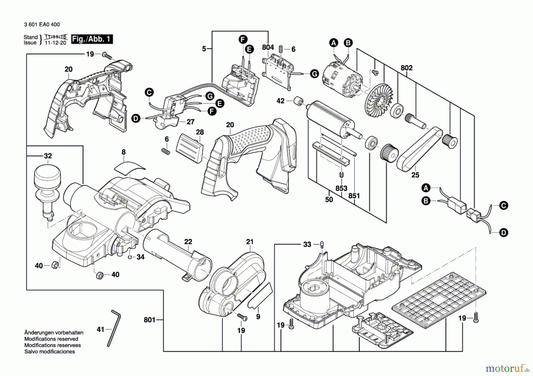  Bosch Werkzeug Handhobel GHO 14,4 V-LI Seite 1