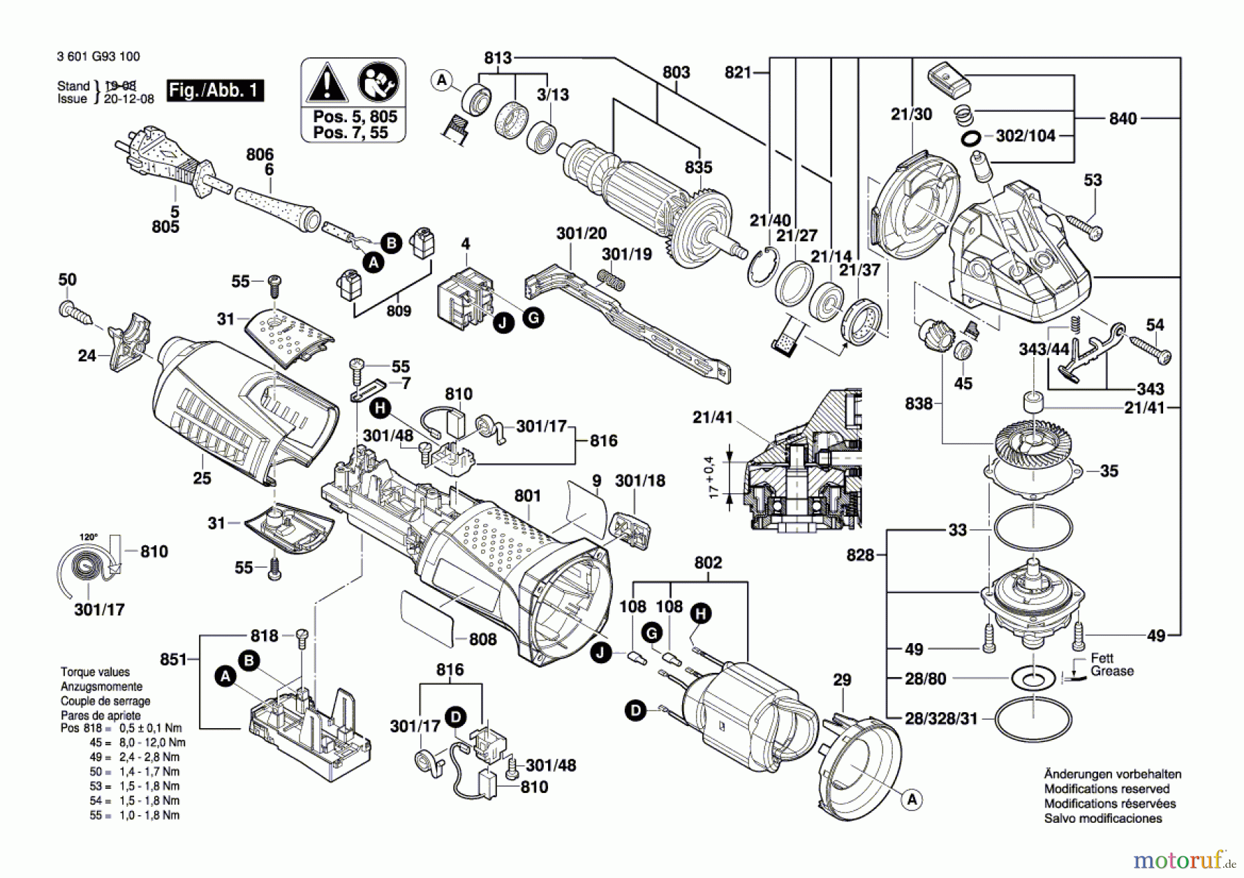  Bosch Werkzeug Winkelschleifer GWS 15-125 CIX Seite 1
