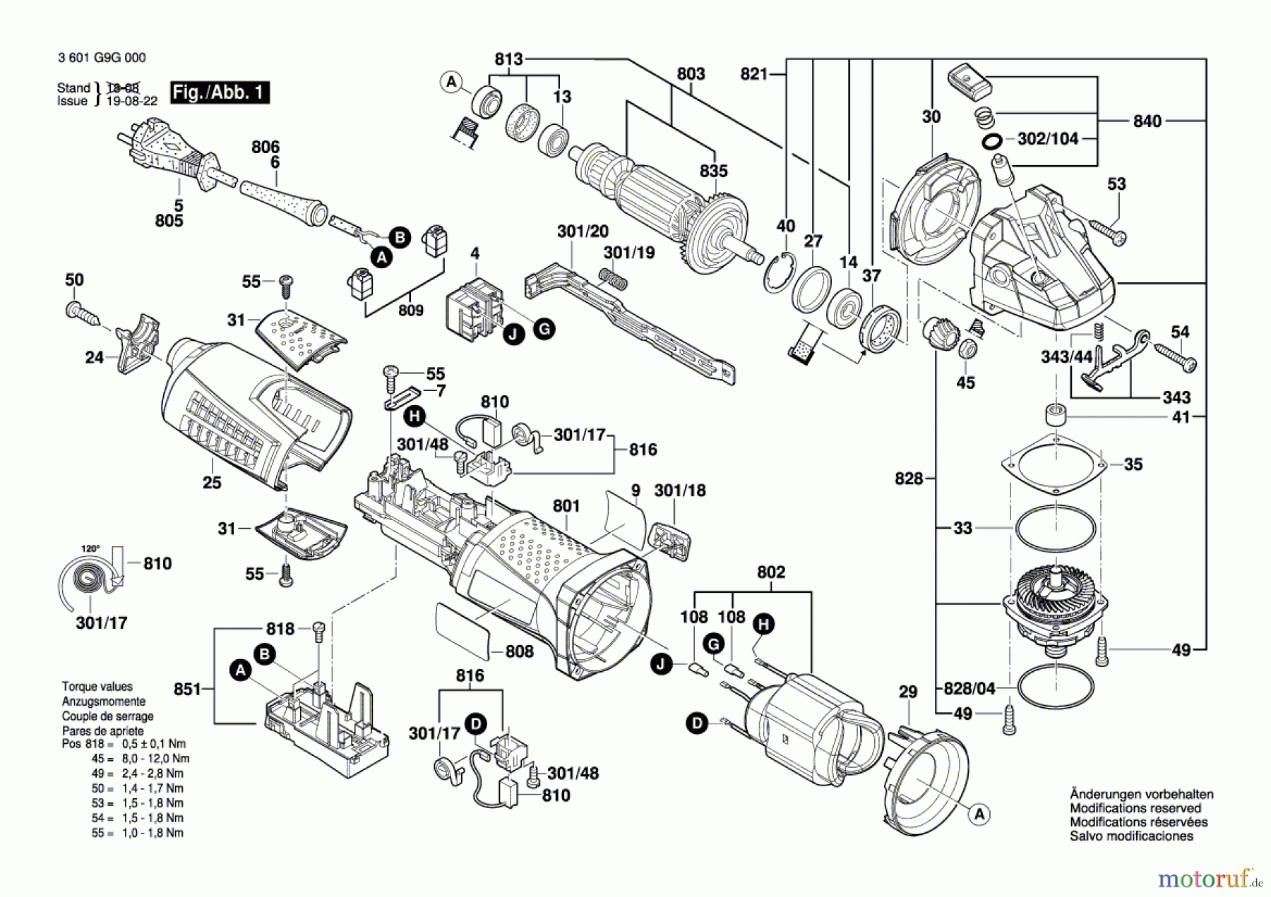  Bosch Werkzeug Winkelschleifer GWS 17-125 CI Seite 1