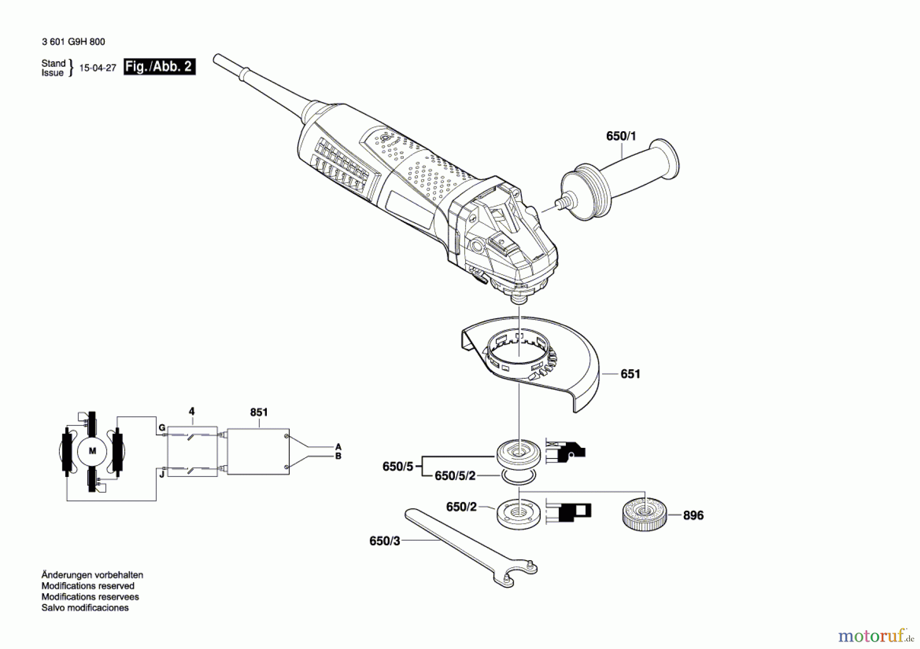  Bosch Werkzeug Winkelschleifer BAG 125-2 E Seite 2