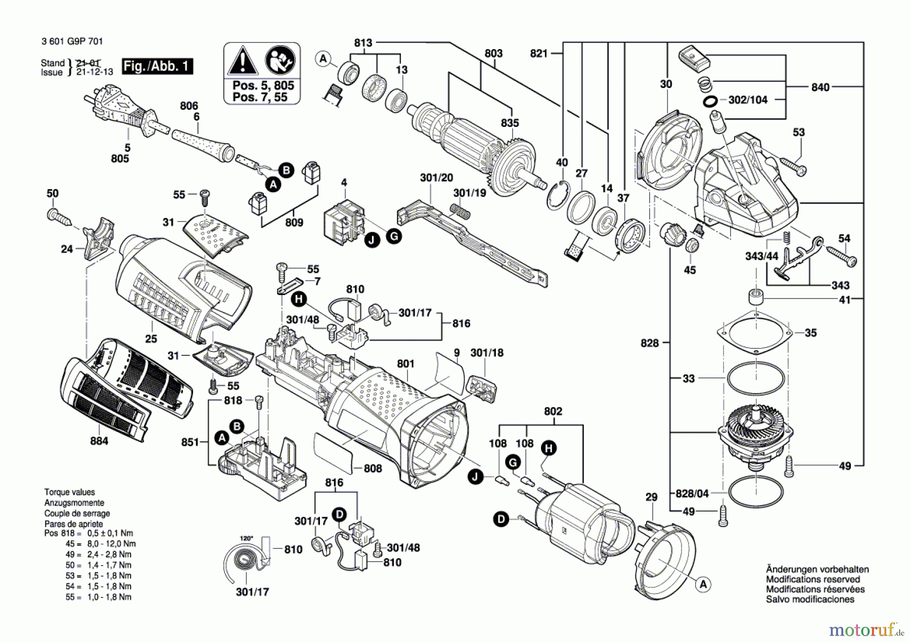  Bosch Werkzeug Winkelschleifer GWS19 CIE 115mm (3M) Seite 1