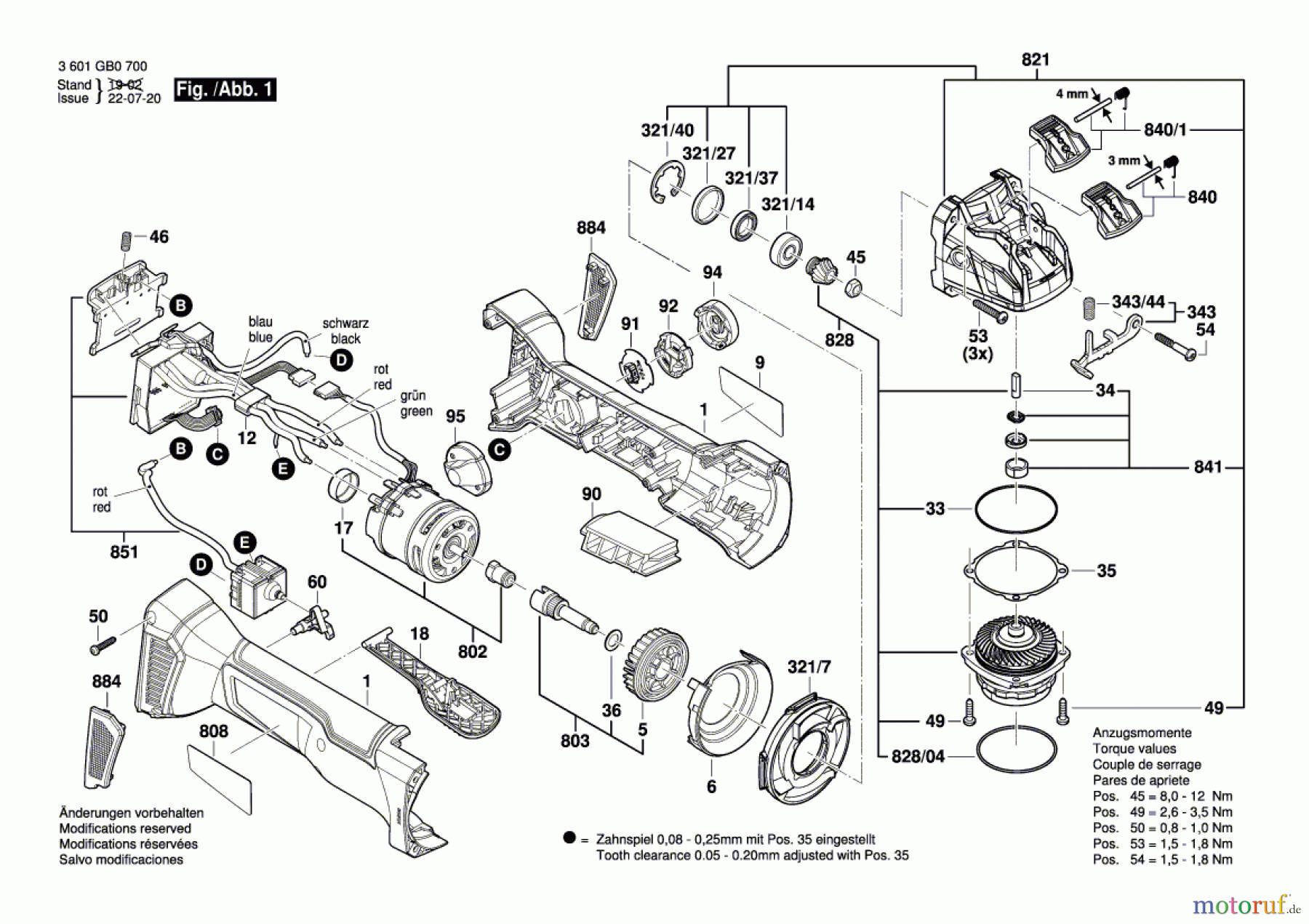  Bosch Akku Werkzeug Akku-Winkelschleifer GWX 18V-10 PC Seite 1