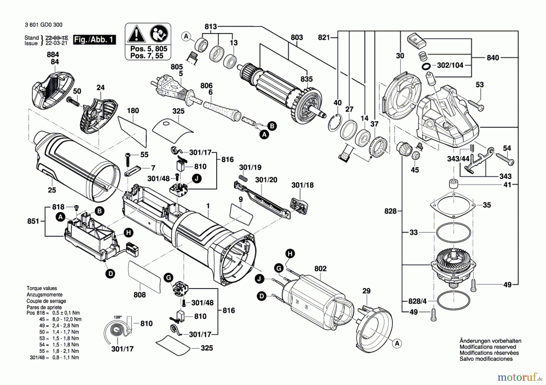  Bosch Werkzeug Winkelschleifer GWS 17-125 TS Seite 1