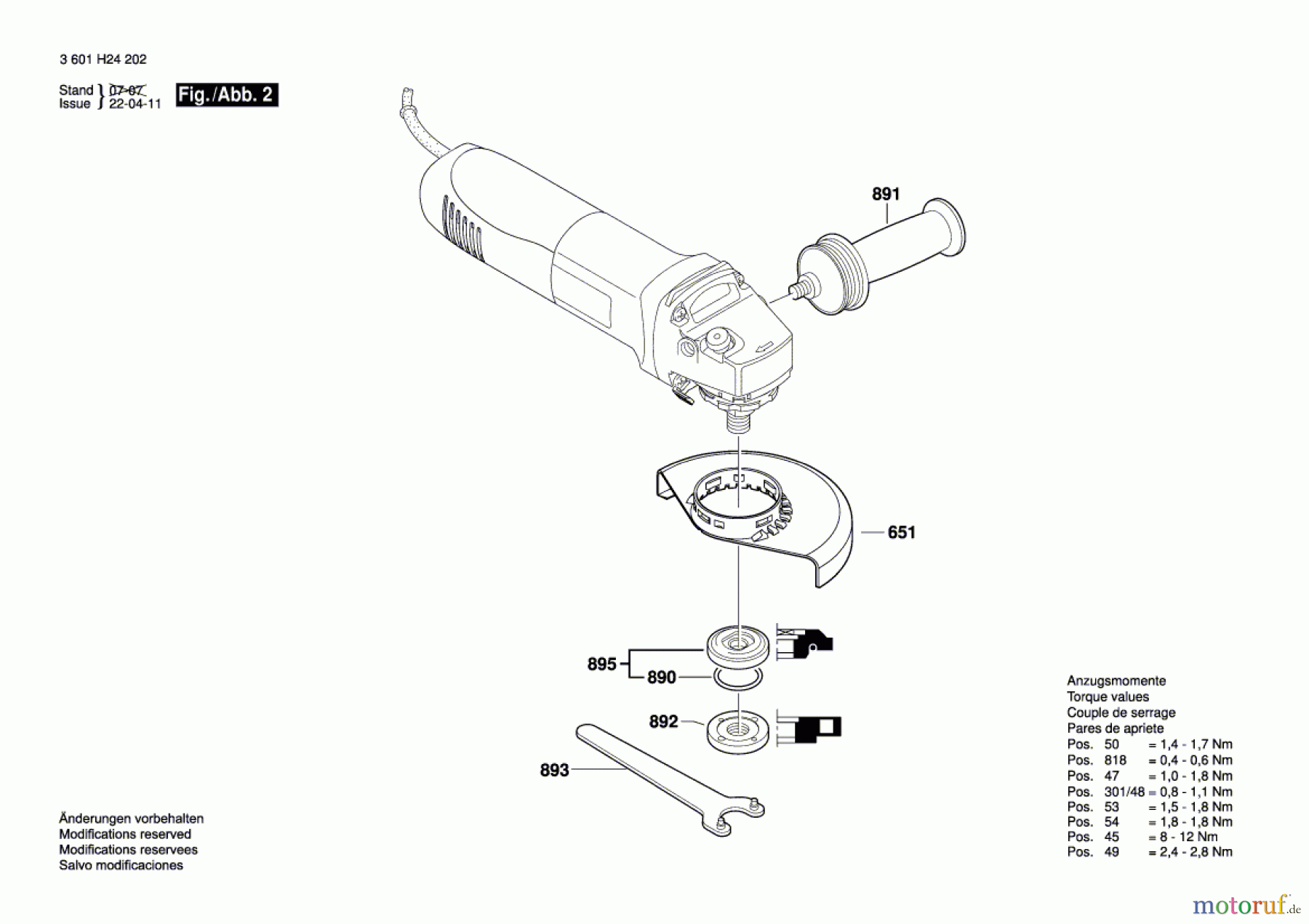  Bosch Werkzeug Winkelschleifer EWS 14-150-S Seite 2