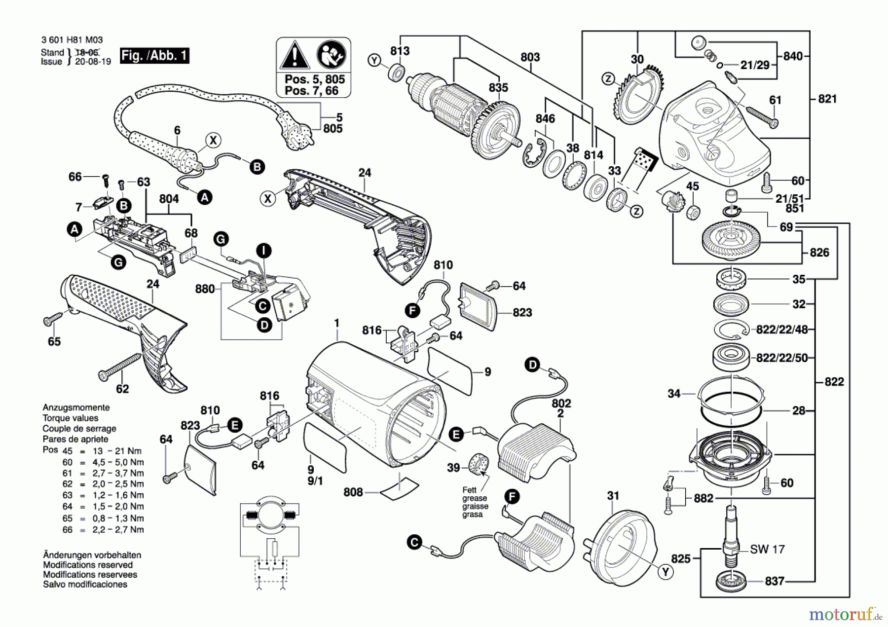  Bosch Werkzeug Winkelschleifer GWS 22-230 JH Seite 1