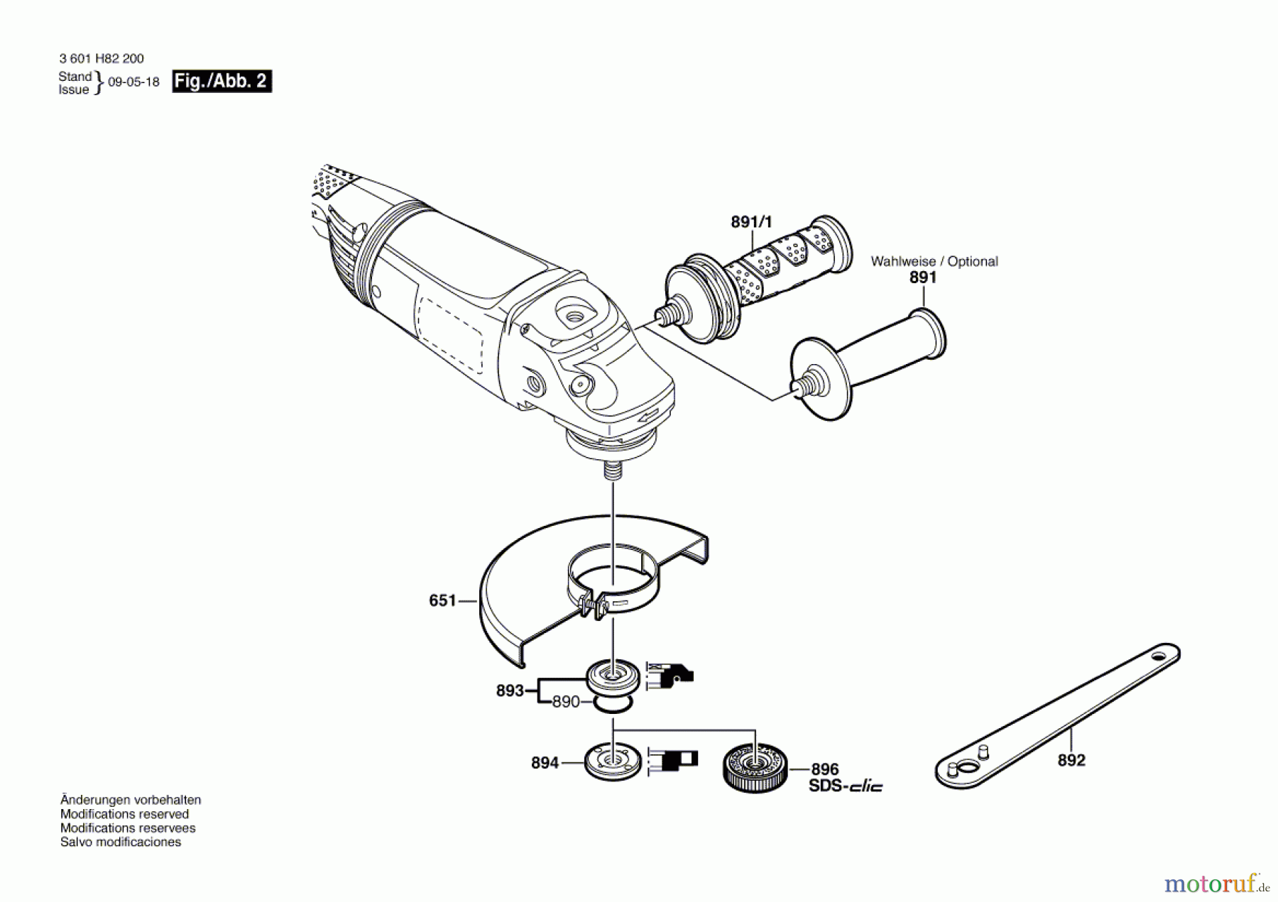  Bosch Werkzeug Winkelschleifer GWS 22-230 JH Seite 2