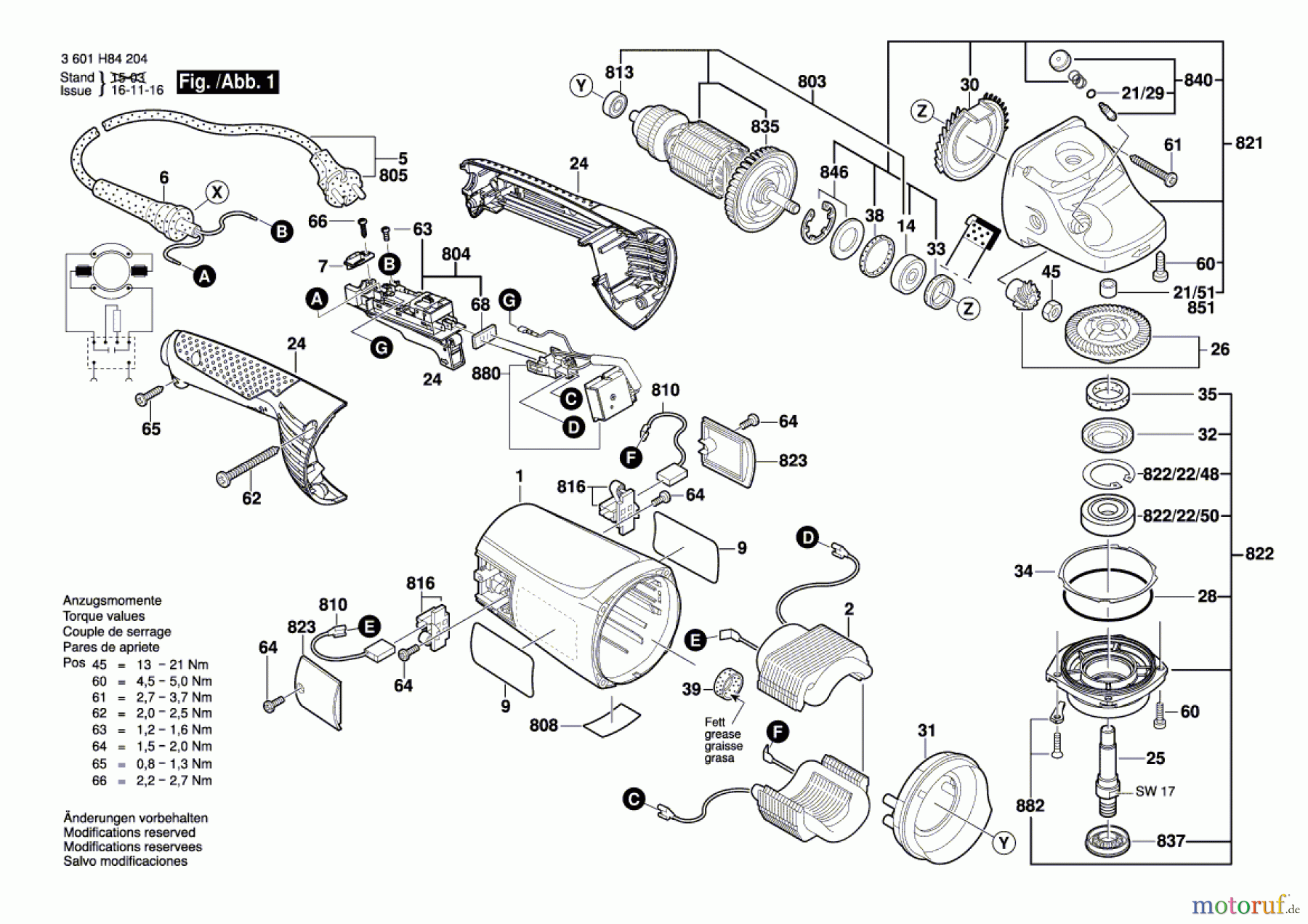  Bosch Werkzeug Winkelschleifer GWS 24-230 JH Seite 1